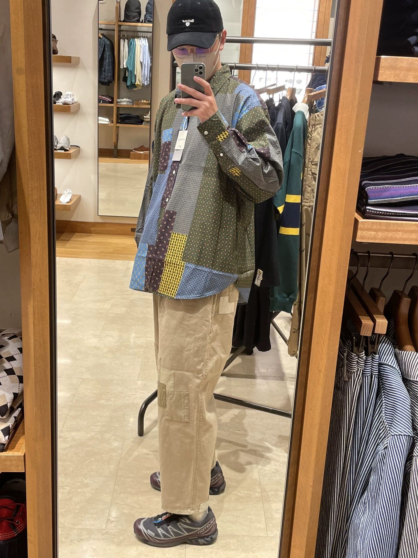 Beams Japan stylish patchwork denim and knit top Size XS / US 0-2 / IT 36-38 - 6 Thumbnail