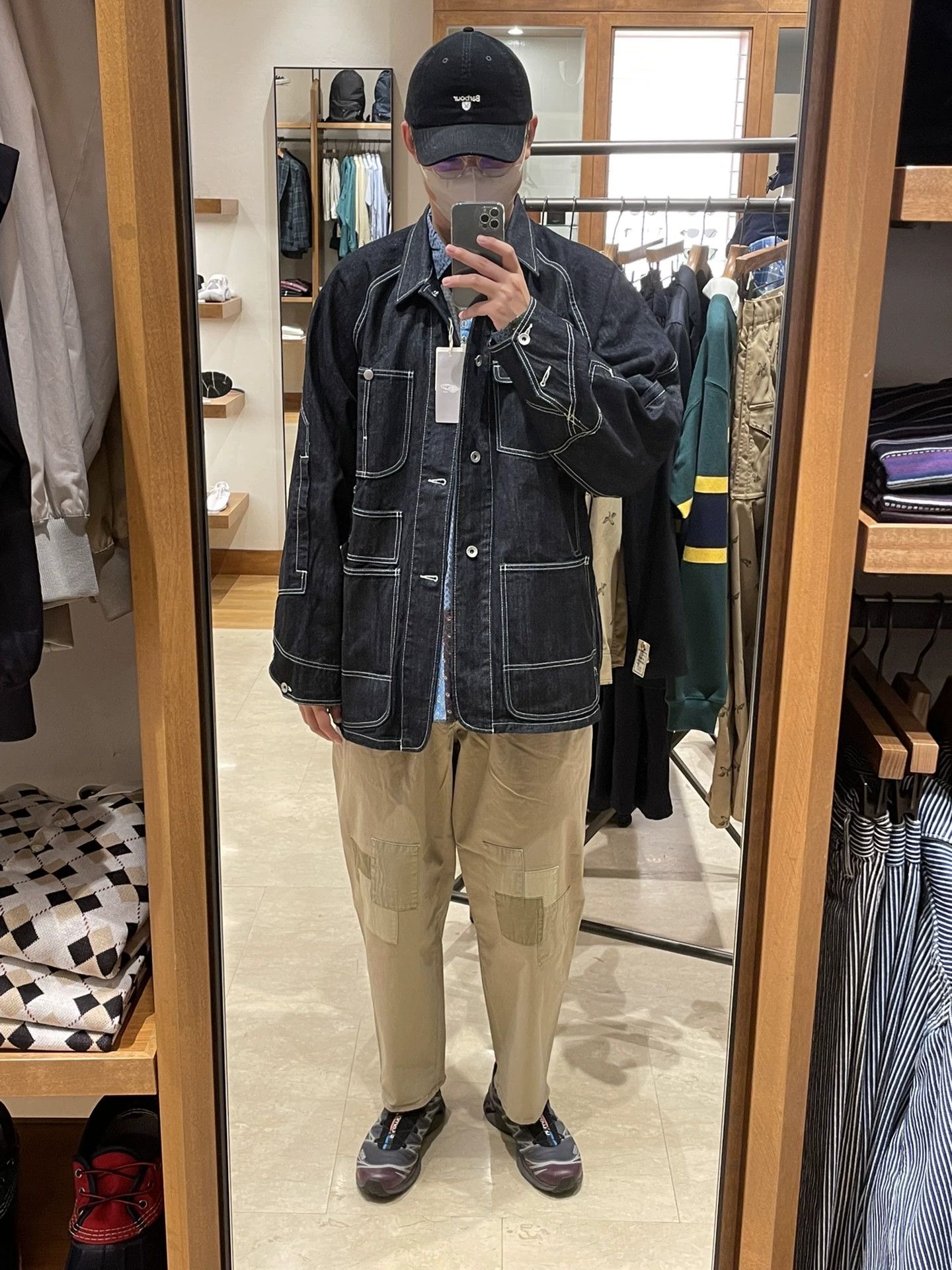 Beams Japan stylish patchwork denim and knit top Size XS / US 0-2 / IT 36-38 - 8 Thumbnail