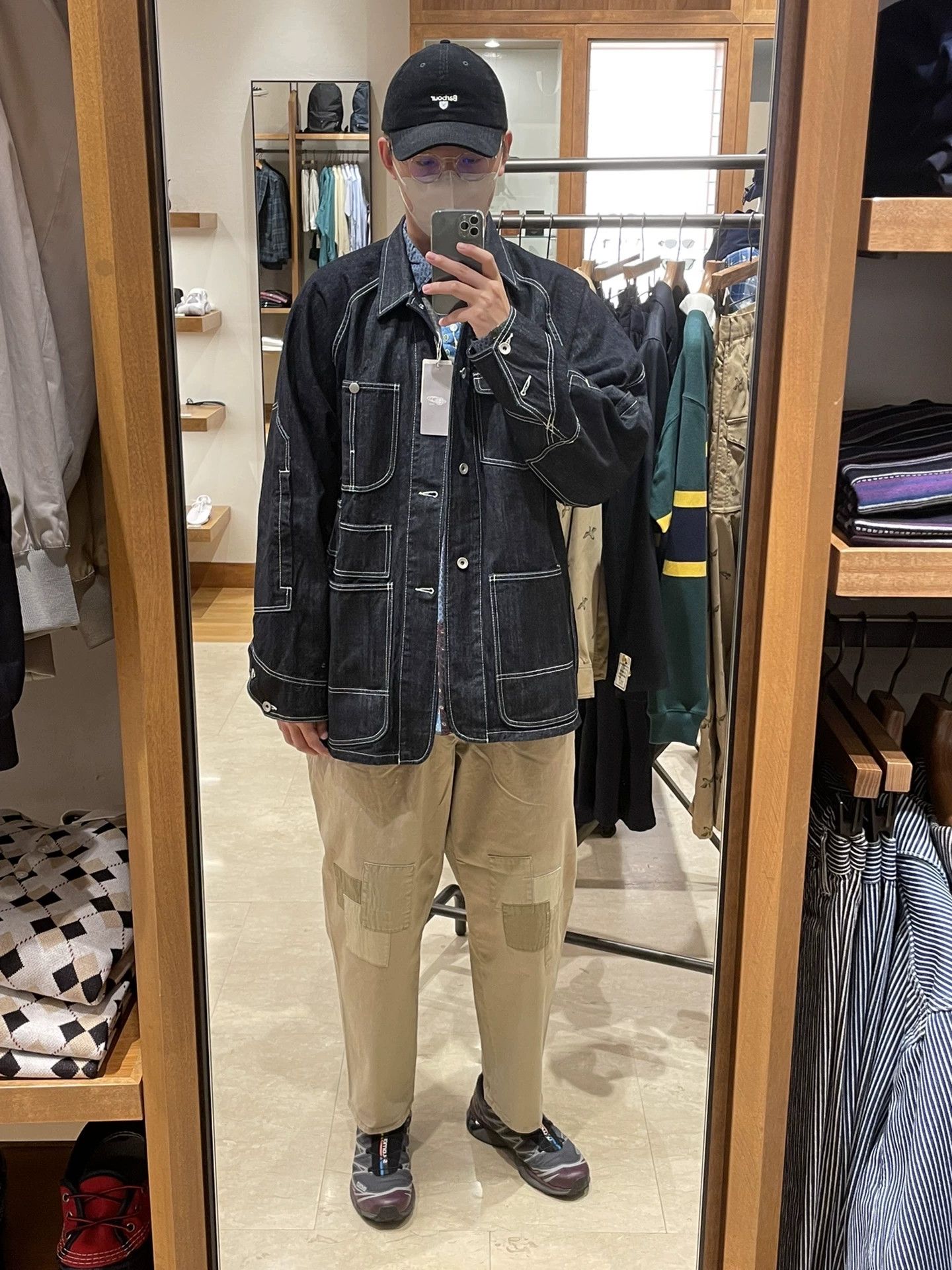 Beams Japan stylish patchwork denim and knit top Size XS / US 0-2 / IT 36-38 - 7 Thumbnail