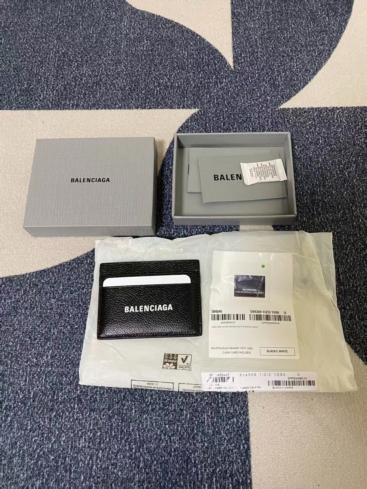 Balenciaga balenciaga logo leather cardholder wallet Size ONE SIZE - 4 Thumbnail