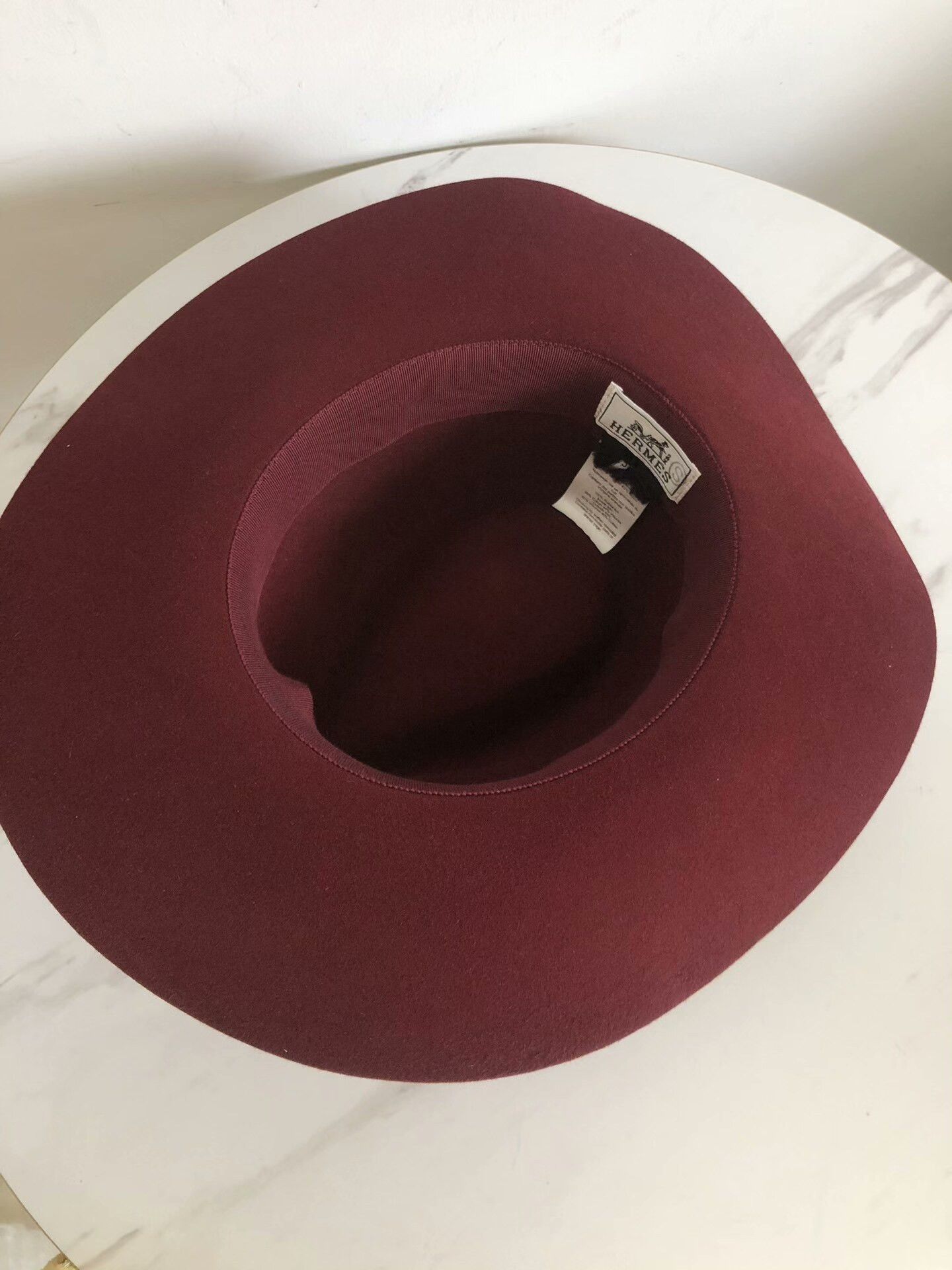Hermes Hermes Burgundy Wide Brim Hat Size ONE SIZE - 2 Thumbnail