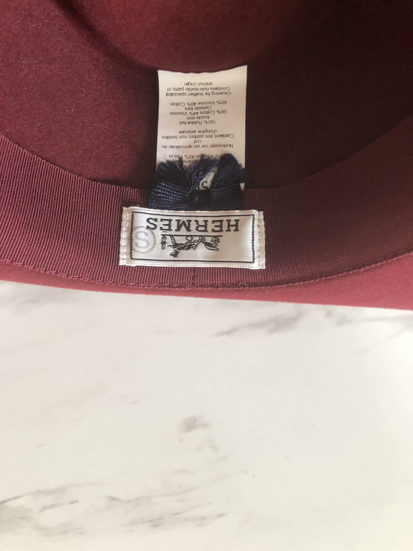 Hermes Hermes Burgundy Wide Brim Hat Size ONE SIZE - 3 Thumbnail