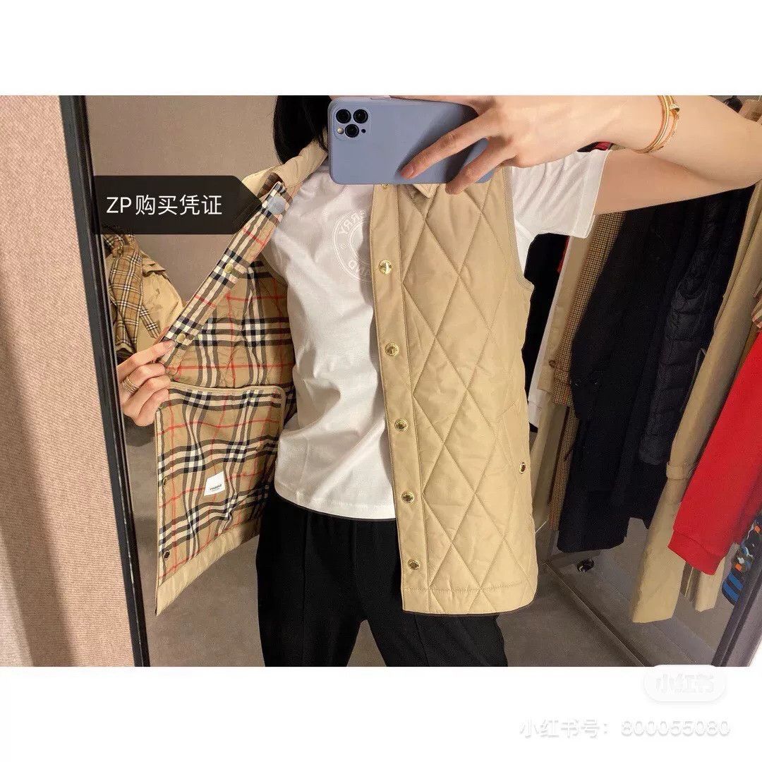 Burberry Burberry Khaki Quilted Reversible Vest Size US M / EU 48-50 / 2 - 7 Thumbnail