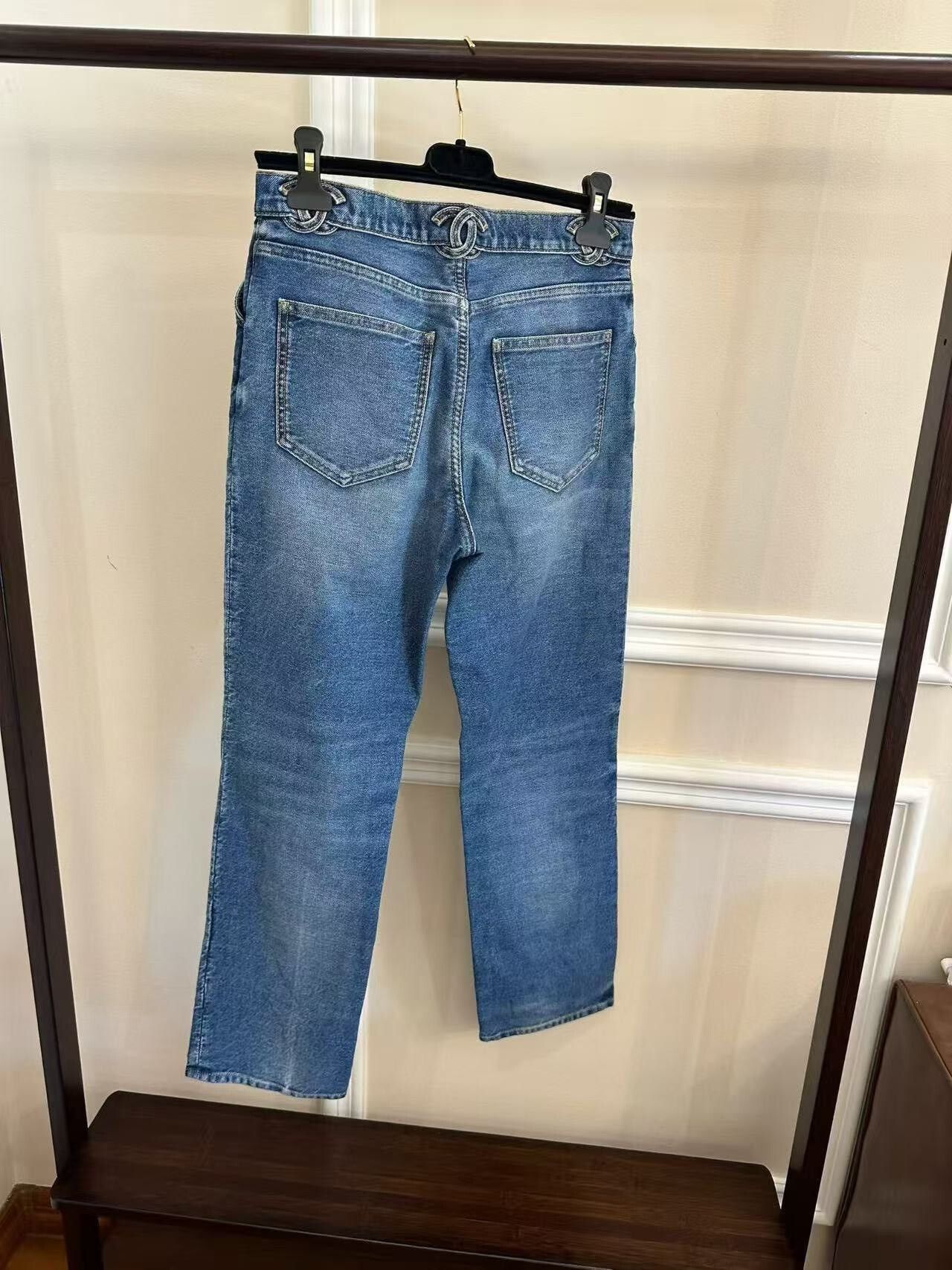 Chanel Chanel 24S Double C Logo Straight Jeans Size 28" / US 6 / IT 42 - 2 Thumbnail