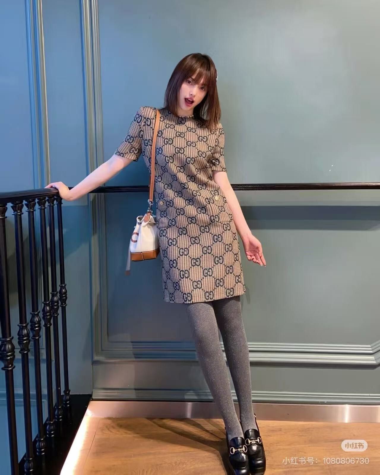 Gucci Gucci Full Logo Wool Dress Size XS / US 0-2 / IT 36-38 - 8 Thumbnail