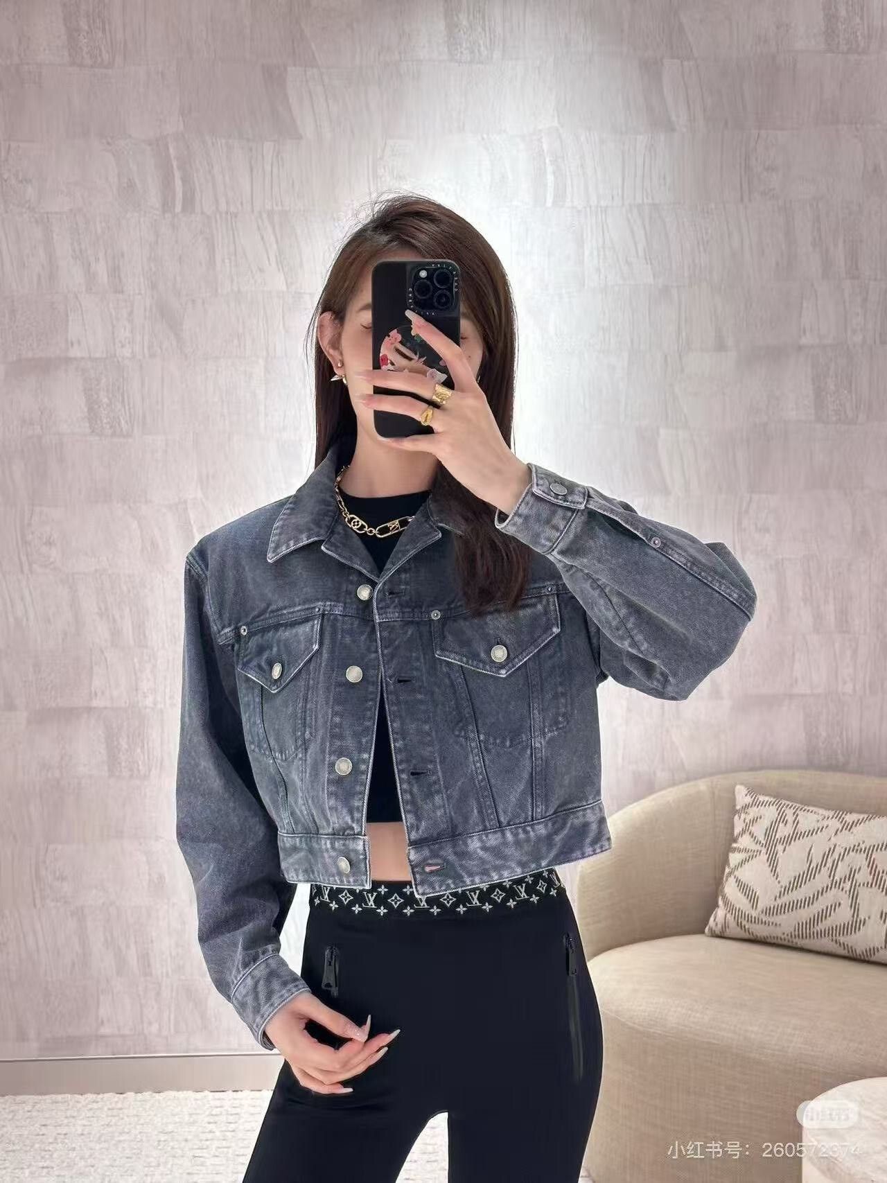 Louis Vuitton LV25 Style Denim Jacket Size XS / US 0-2 / IT 36-38 - 7 Thumbnail