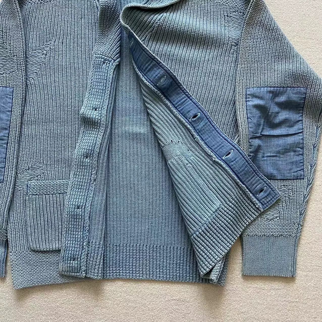 RRL Ralph Lauren RRL Indigo Patch Heavy Wash Vintage Top Size US M / EU 48-50 / 2 - 4 Thumbnail