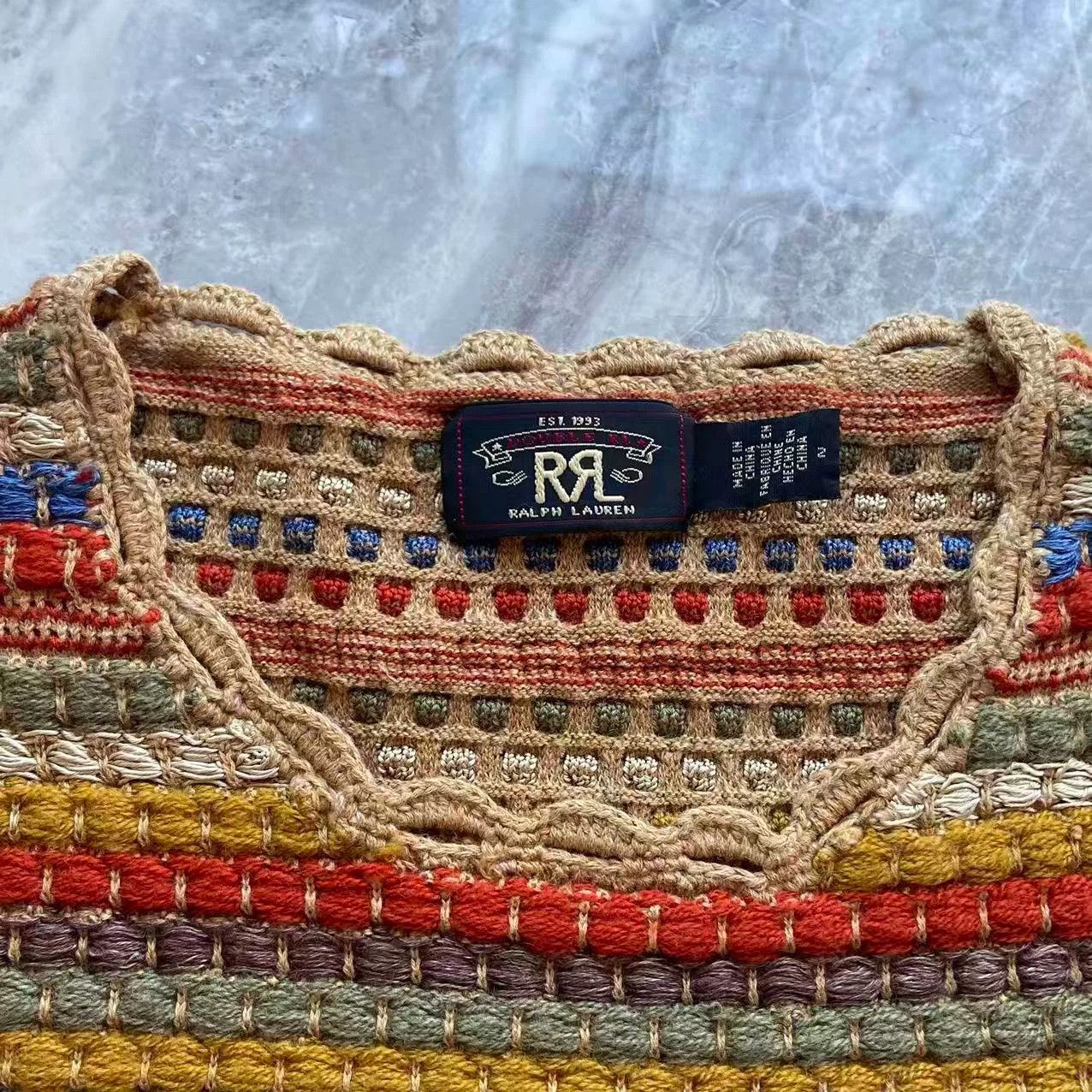RRL Ralph Lauren RRL Rainbow Stripe Knit Short Sleeve Top Size XS / US 0-2 / IT 36-38 - 3 Thumbnail