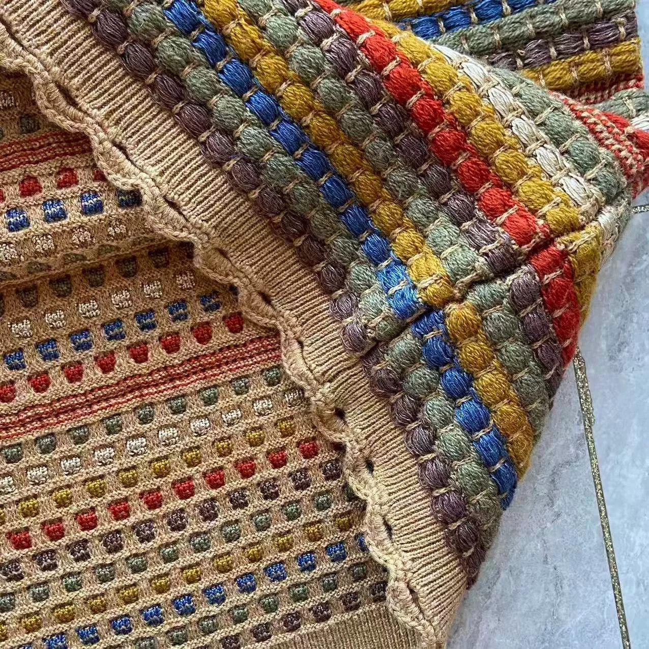 RRL Ralph Lauren RRL Rainbow Stripe Knit Short Sleeve Top Size XS / US 0-2 / IT 36-38 - 7 Thumbnail