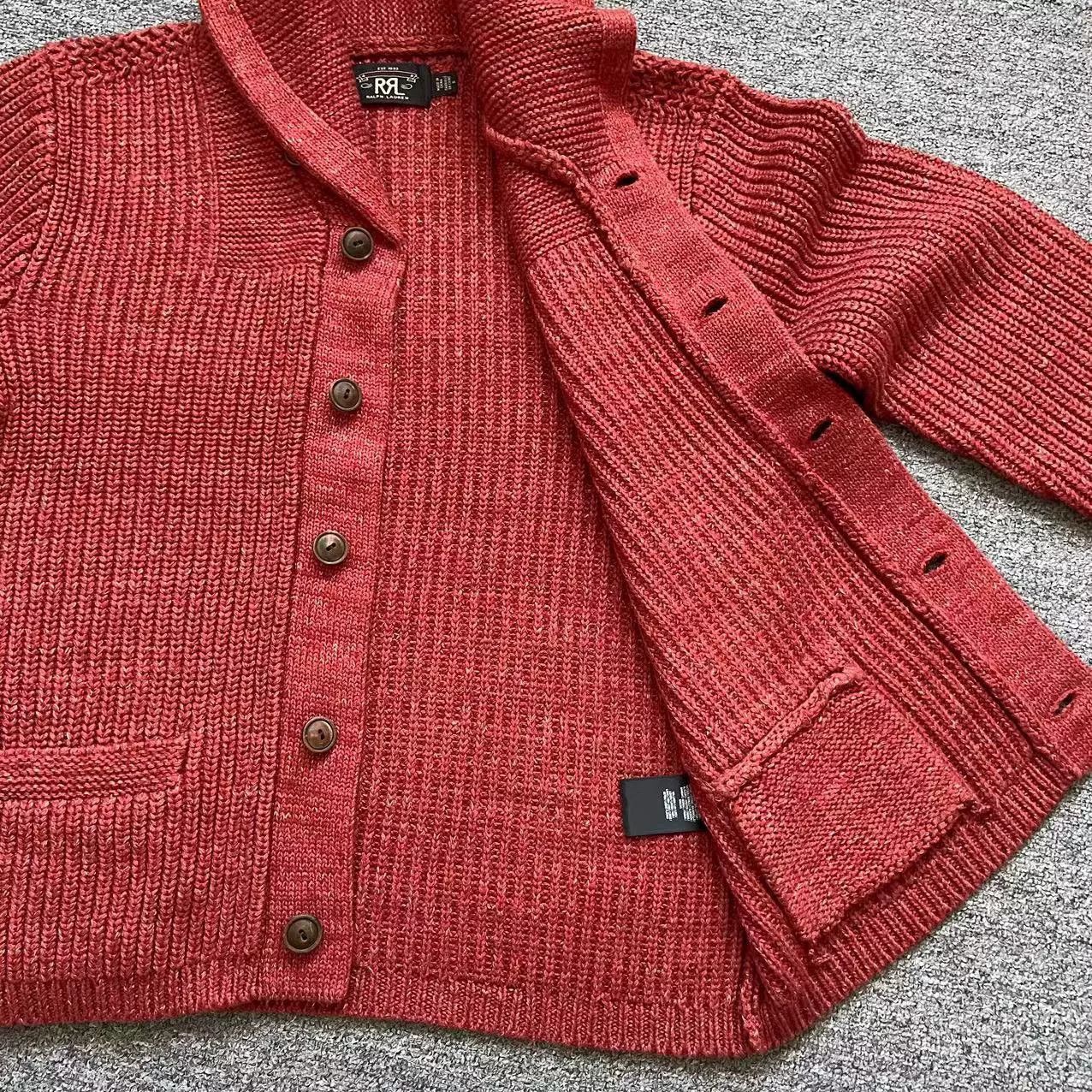 RRL Ralph Lauren RRL Men's Shawl Collar Cotton-Linen Knit Cardigan Size US M / EU 48-50 / 2 - 3 Thumbnail