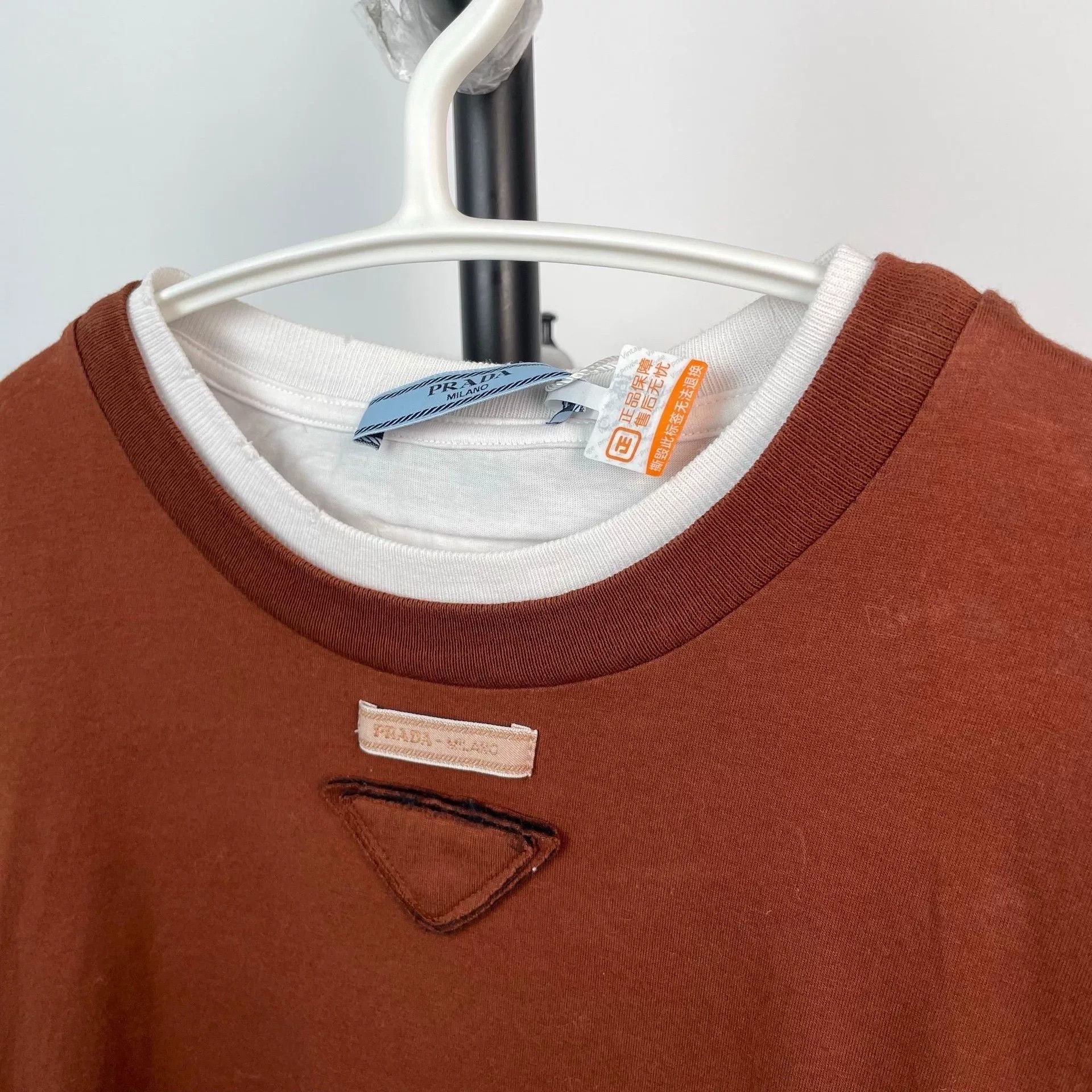Prada Prada 2024 Cotton Short-Sleeve Brown Size US M / EU 48-50 / 2 - 3 Thumbnail