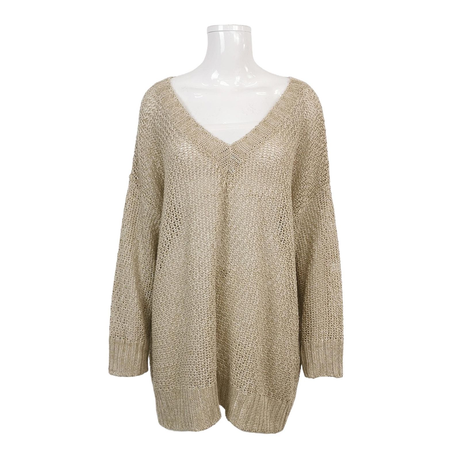Weekend Max Mara Weekend Max Mara Linen V-Neck Sweater XL Size XS / US 0-2 / IT 36-38 - 2 Thumbnail