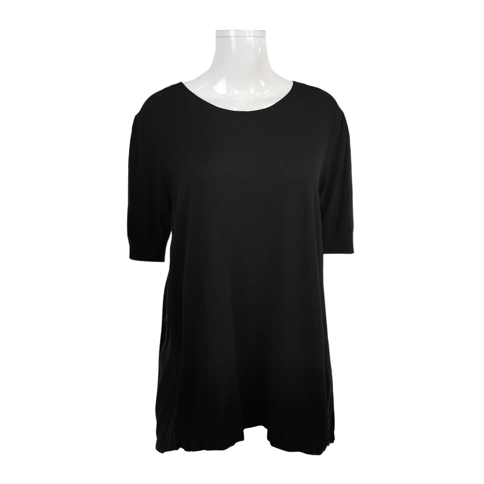 Weekend Max Mara WeekendMaxMara Cotton-Silk Blend Round Neck Knit Top XL Size XL / US 12-14 / IT 48-50 - 2 Thumbnail