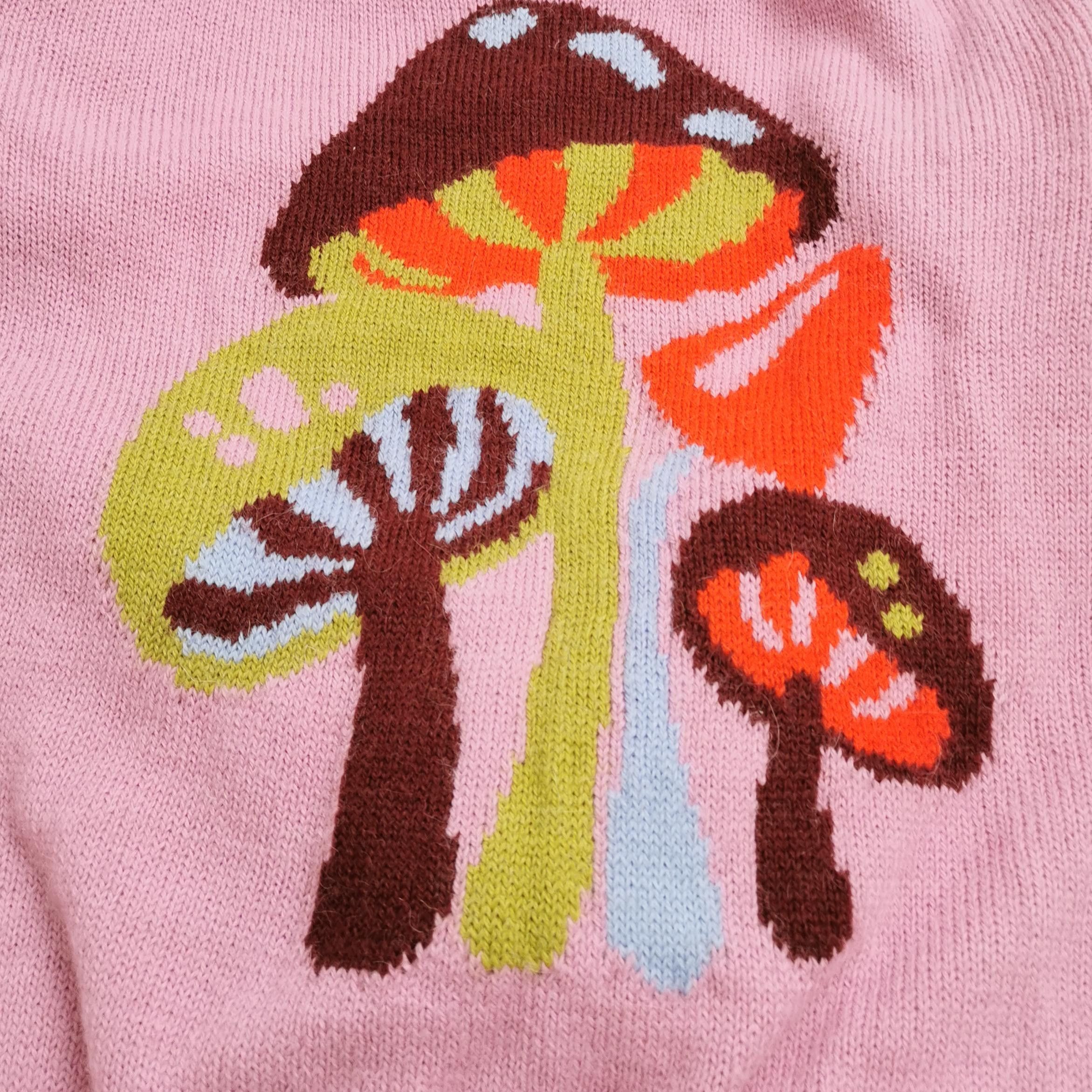Weekend Max Mara Weekend Max Mara XS Pink Mushroom Print Sweater Size XS / US 0-2 / IT 36-38 - 6 Thumbnail