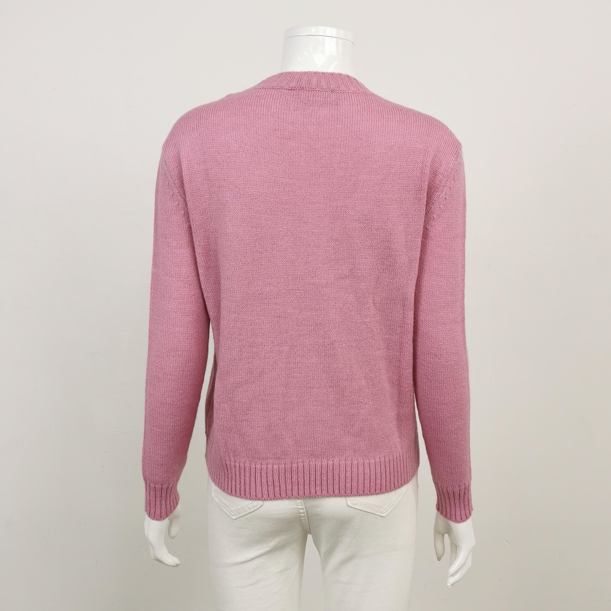 Weekend Max Mara Weekend Max Mara XS Pink Mushroom Print Sweater Size XS / US 0-2 / IT 36-38 - 4 Thumbnail