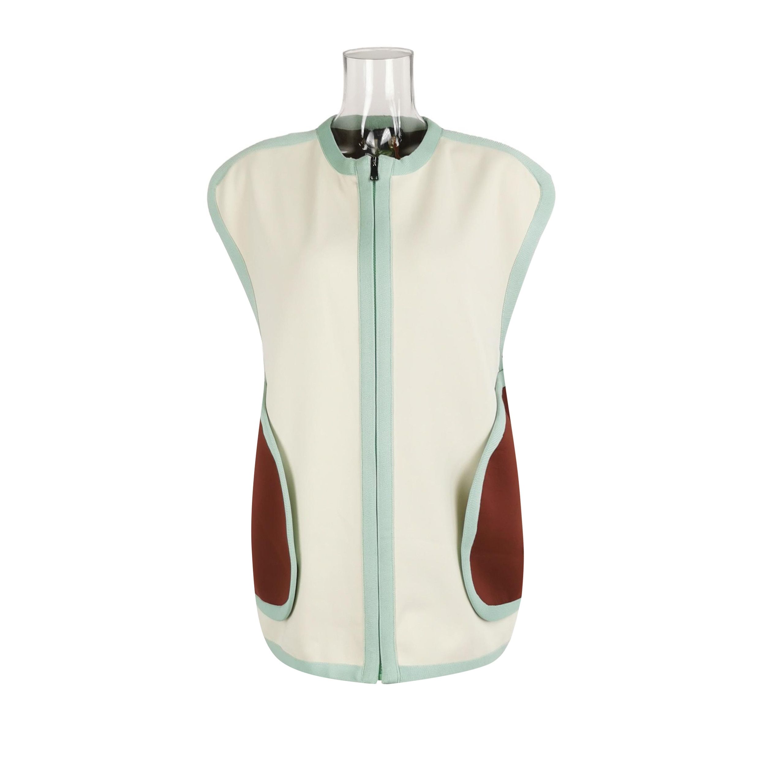 Weekend Max Mara Weekend Max Mara XS Colorblock Zip Round-Neck Vest Size XS / US 0-2 / IT 36-38 - 2 Thumbnail