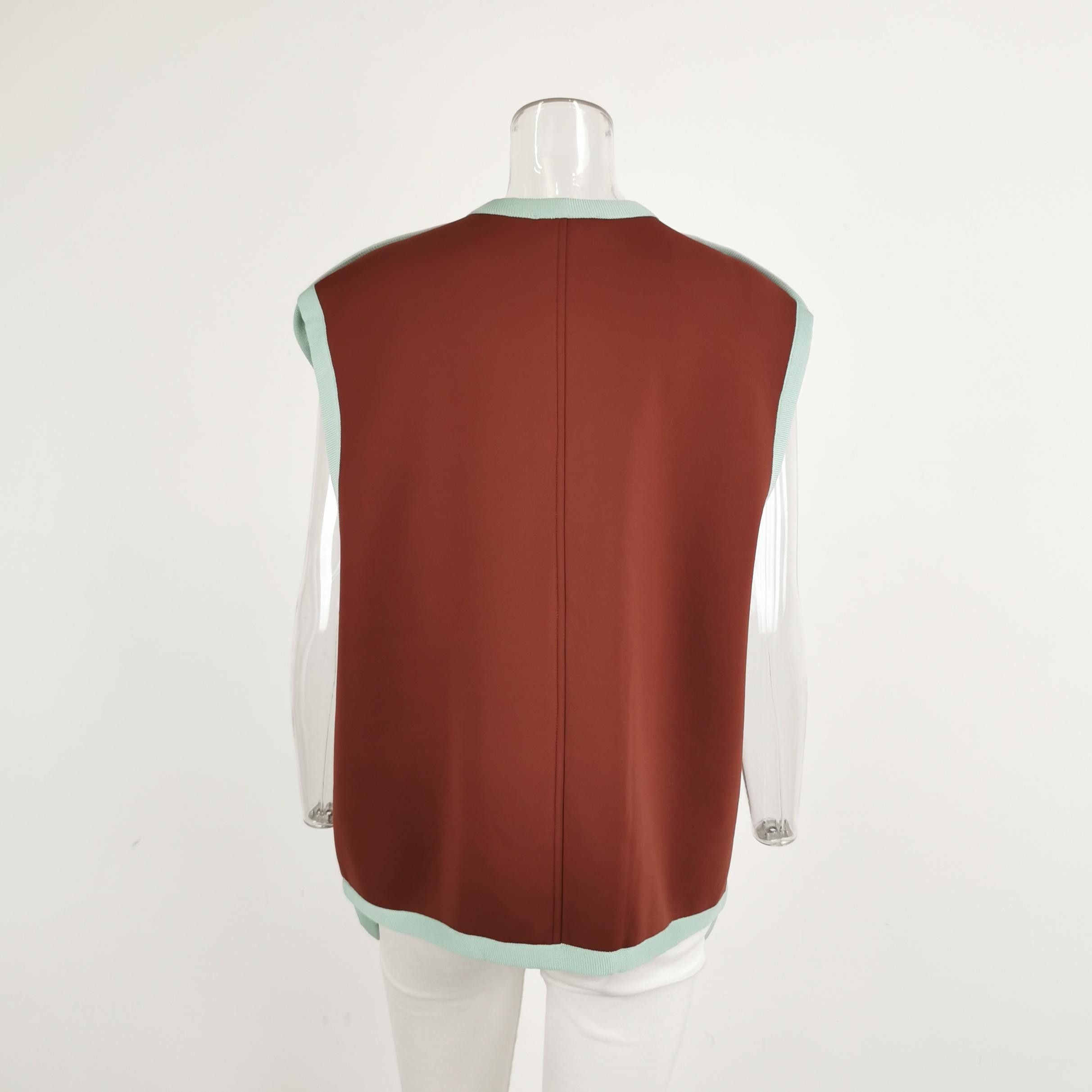 Weekend Max Mara Weekend Max Mara XS Colorblock Zip Round-Neck Vest Size XS / US 0-2 / IT 36-38 - 5 Thumbnail