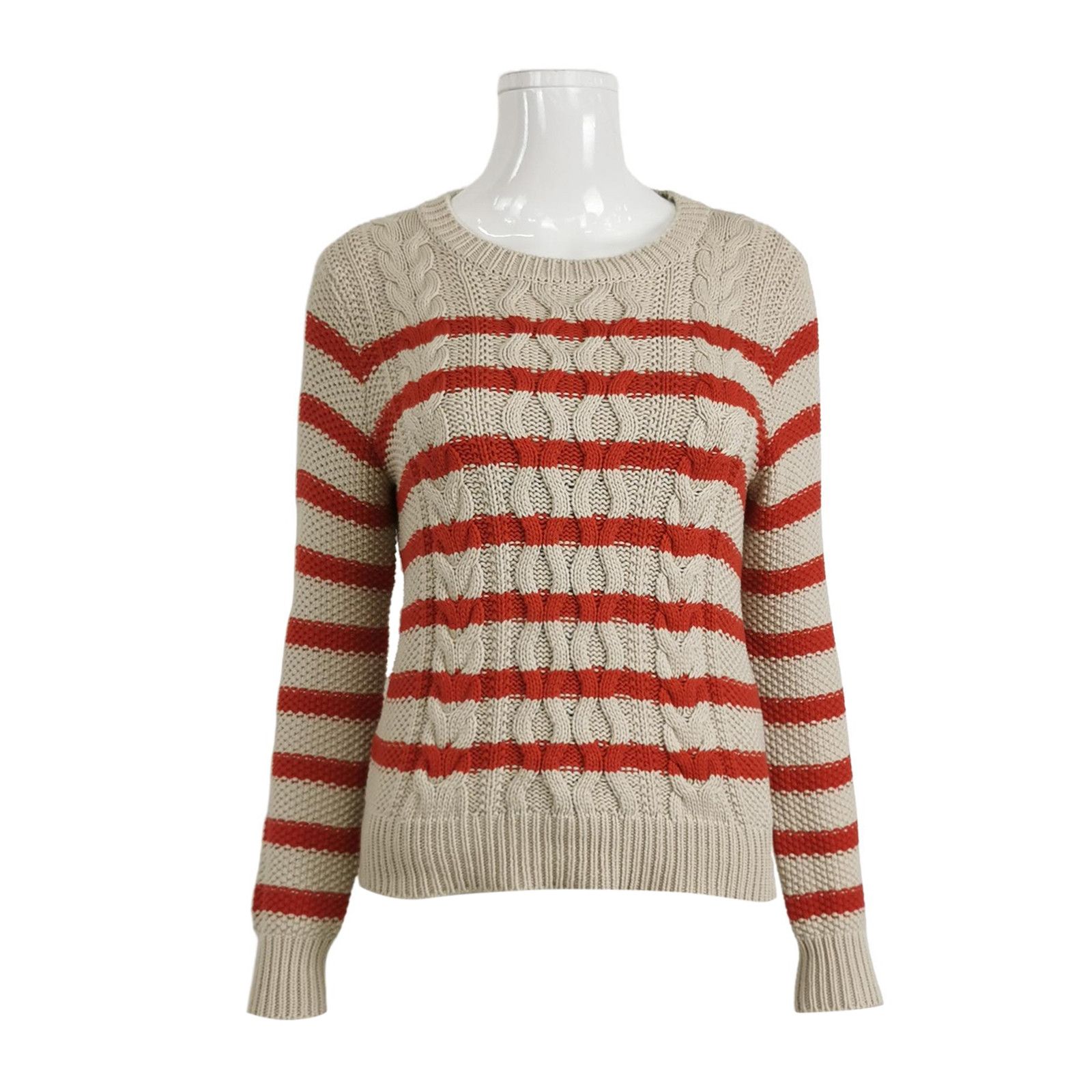 Weekend Max Mara Weekend Max Mara XL Cotton Striped Crewneck Sweater Size XS / US 0-2 / IT 36-38 - 2 Thumbnail