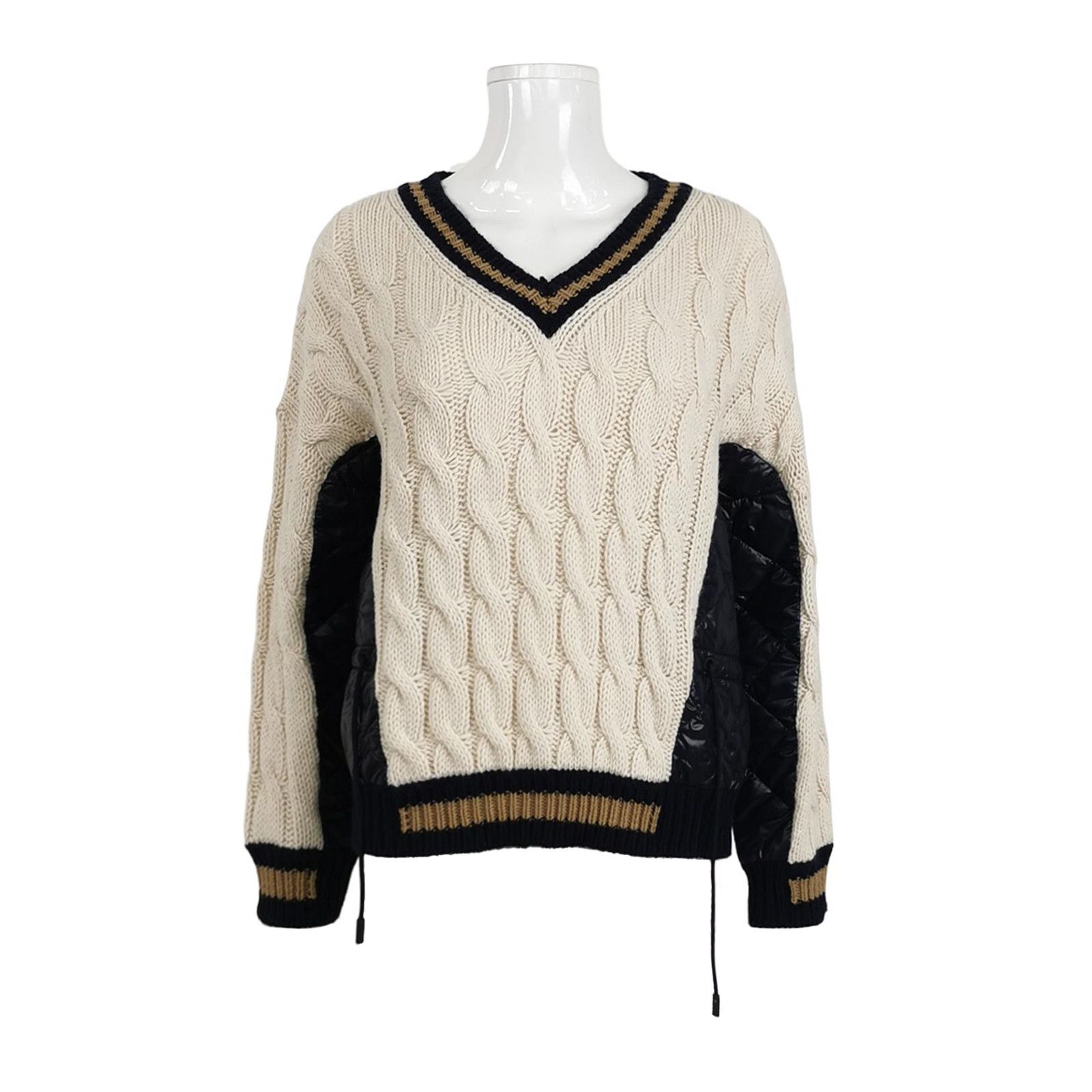 Weekend Max Mara Weekend Max Mara Wool Blend Colorblock V-Neck Sweater Size M / US 6-8 / IT 42-44 - 2 Thumbnail