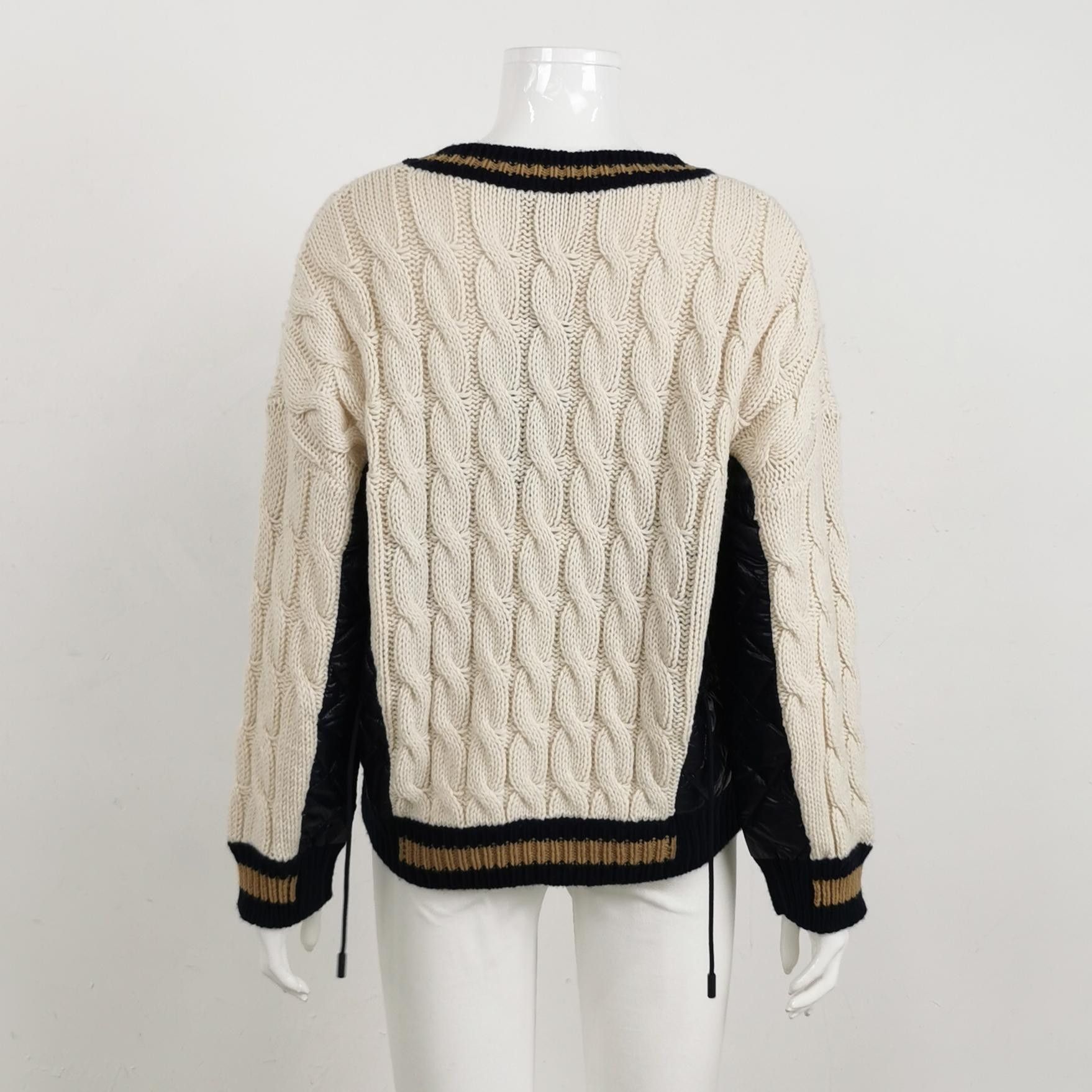 Weekend Max Mara Weekend Max Mara Wool Blend Colorblock V-Neck Sweater Size M / US 6-8 / IT 42-44 - 4 Thumbnail