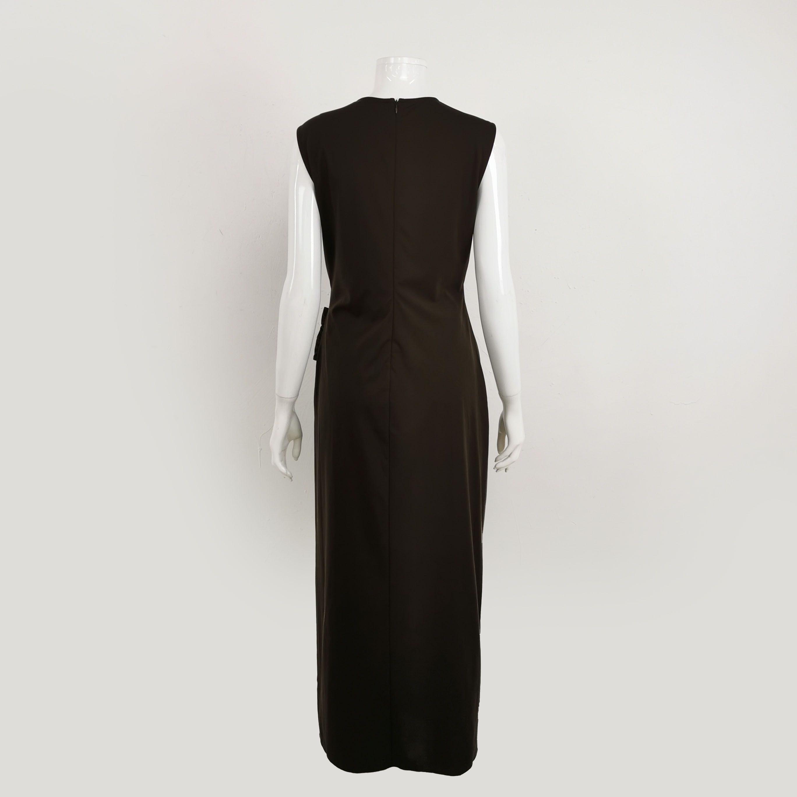 Weekend Max Mara Weekend Max Mara Solid Round Neck Midi Dress M Size M / US 6-8 / IT 42-44 - 3 Thumbnail