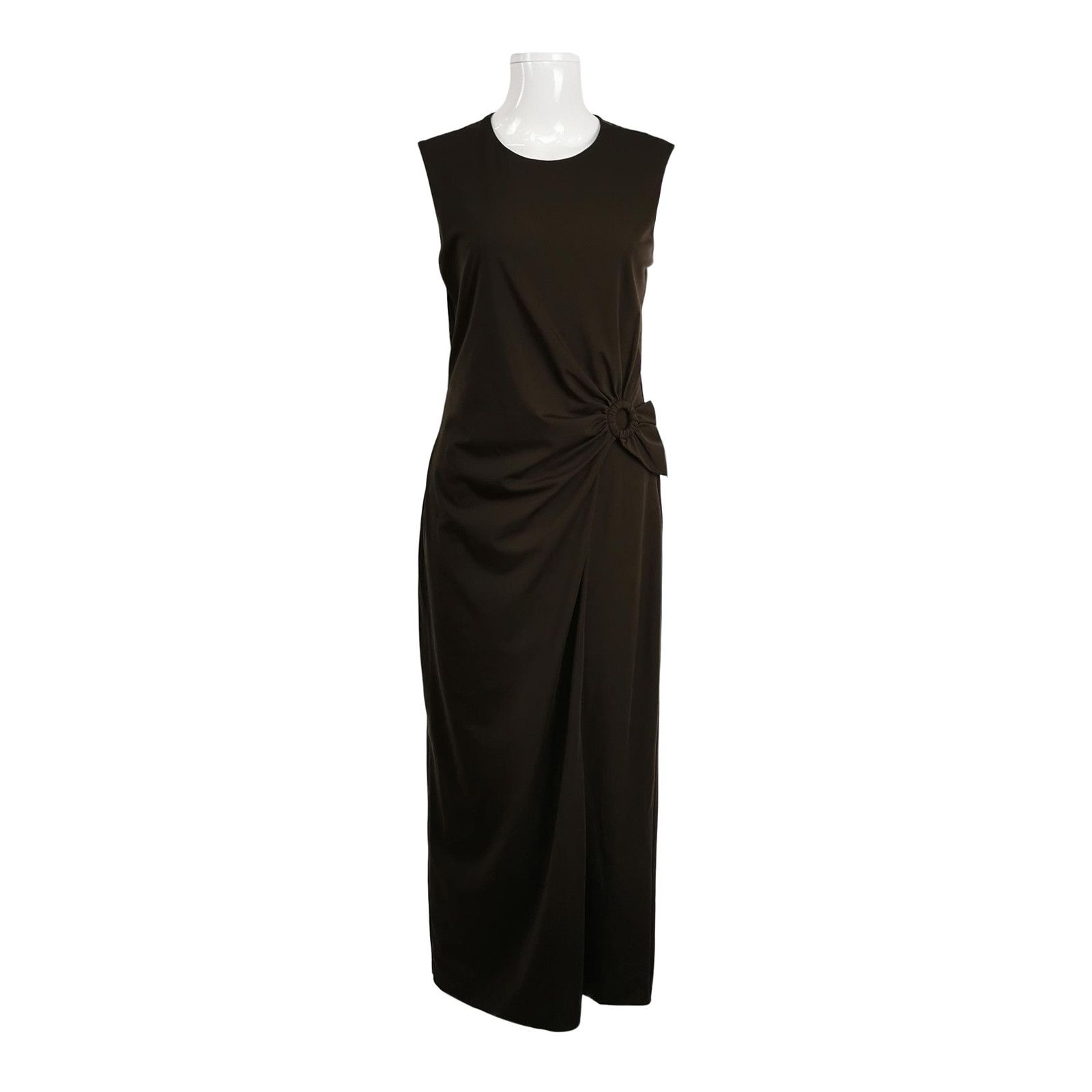 Weekend Max Mara Weekend Max Mara Solid Round Neck Midi Dress M Size M / US 6-8 / IT 42-44 - 2 Thumbnail