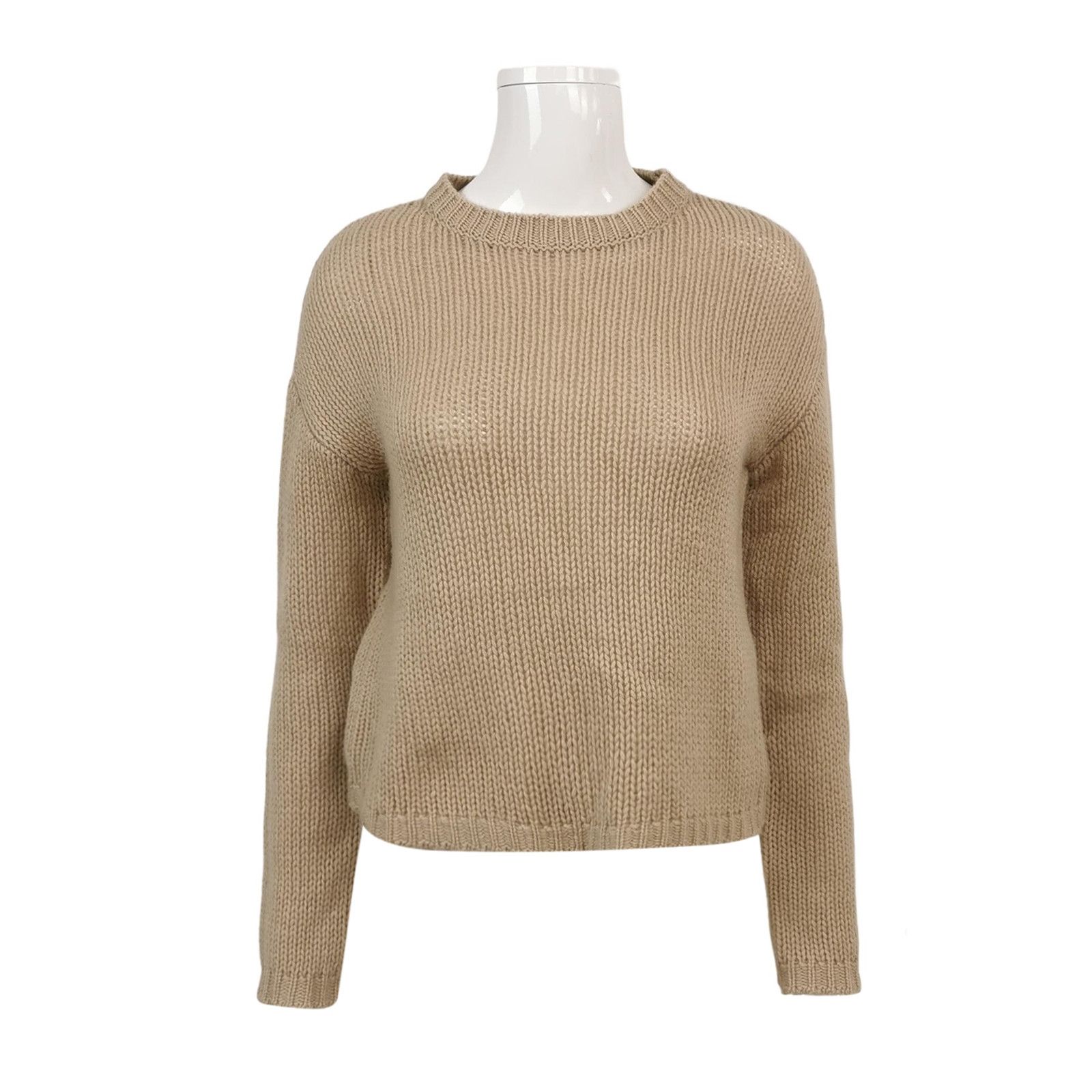 Weekend Max Mara Weekend Max Mara Beige Wool Crewneck Sweater M Size M / US 6-8 / IT 42-44 - 2 Thumbnail