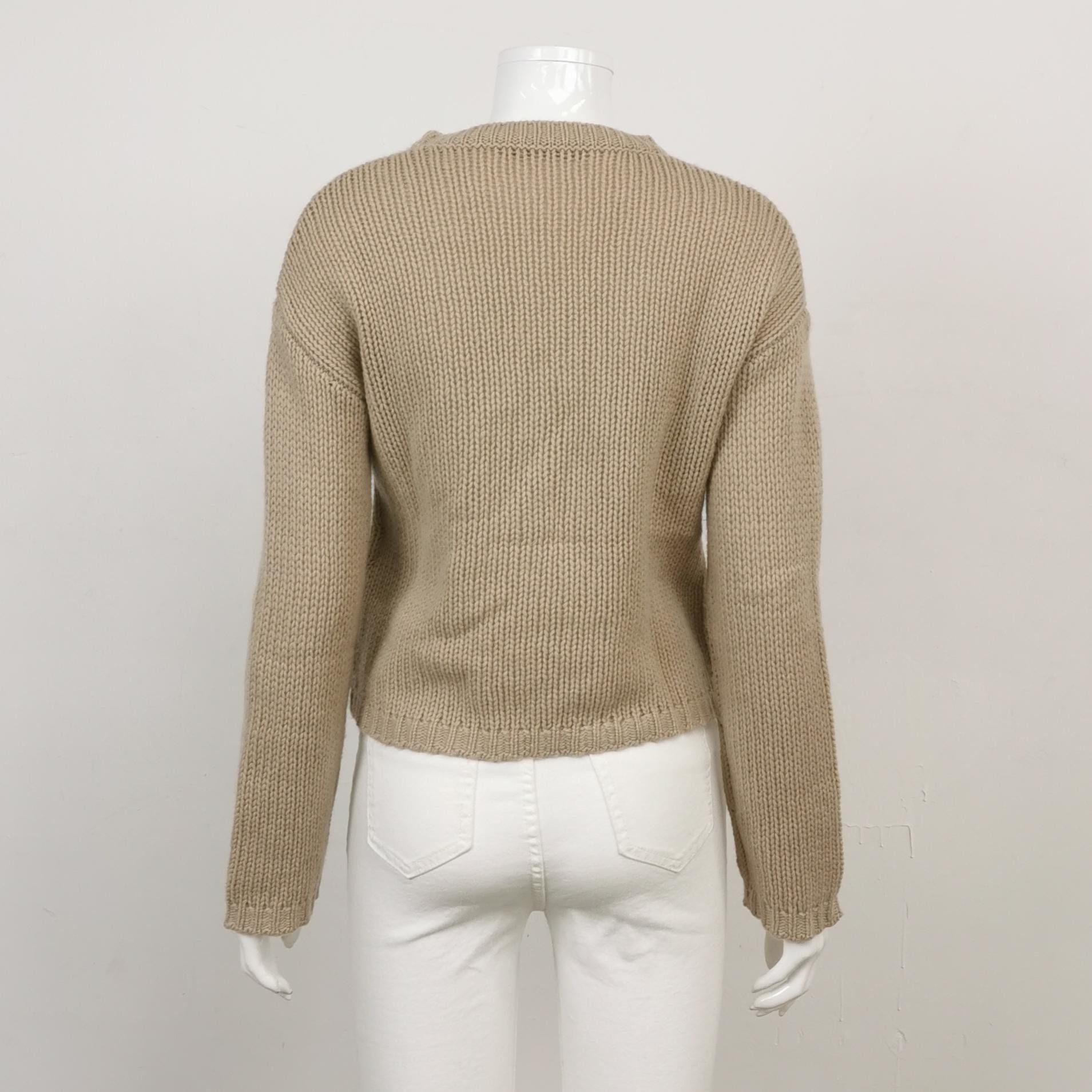 Weekend Max Mara Weekend Max Mara Beige Wool Crewneck Sweater M Size M / US 6-8 / IT 42-44 - 4 Thumbnail