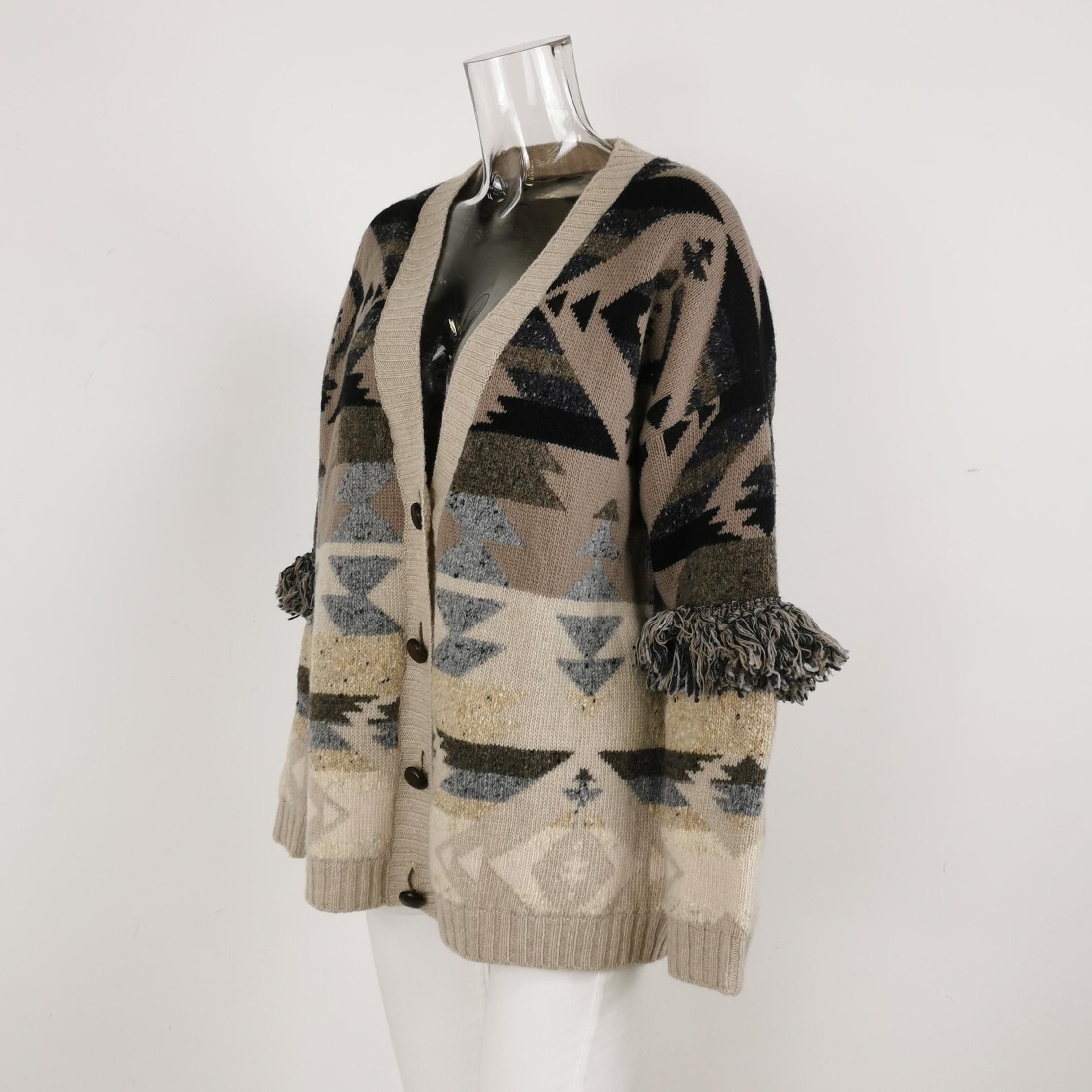 Weekend Max Mara WeekendMaxMara Colorblock Wool Blend Long Cardigan M Size M / US 6-8 / IT 42-44 - 3 Thumbnail