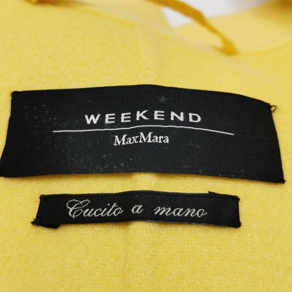 Weekend Max Mara Weekend Max Mara Yellow Wool Blend Lapel Coat XS/US2 Size XS / US 0-2 / IT 36-38 - 14 Thumbnail