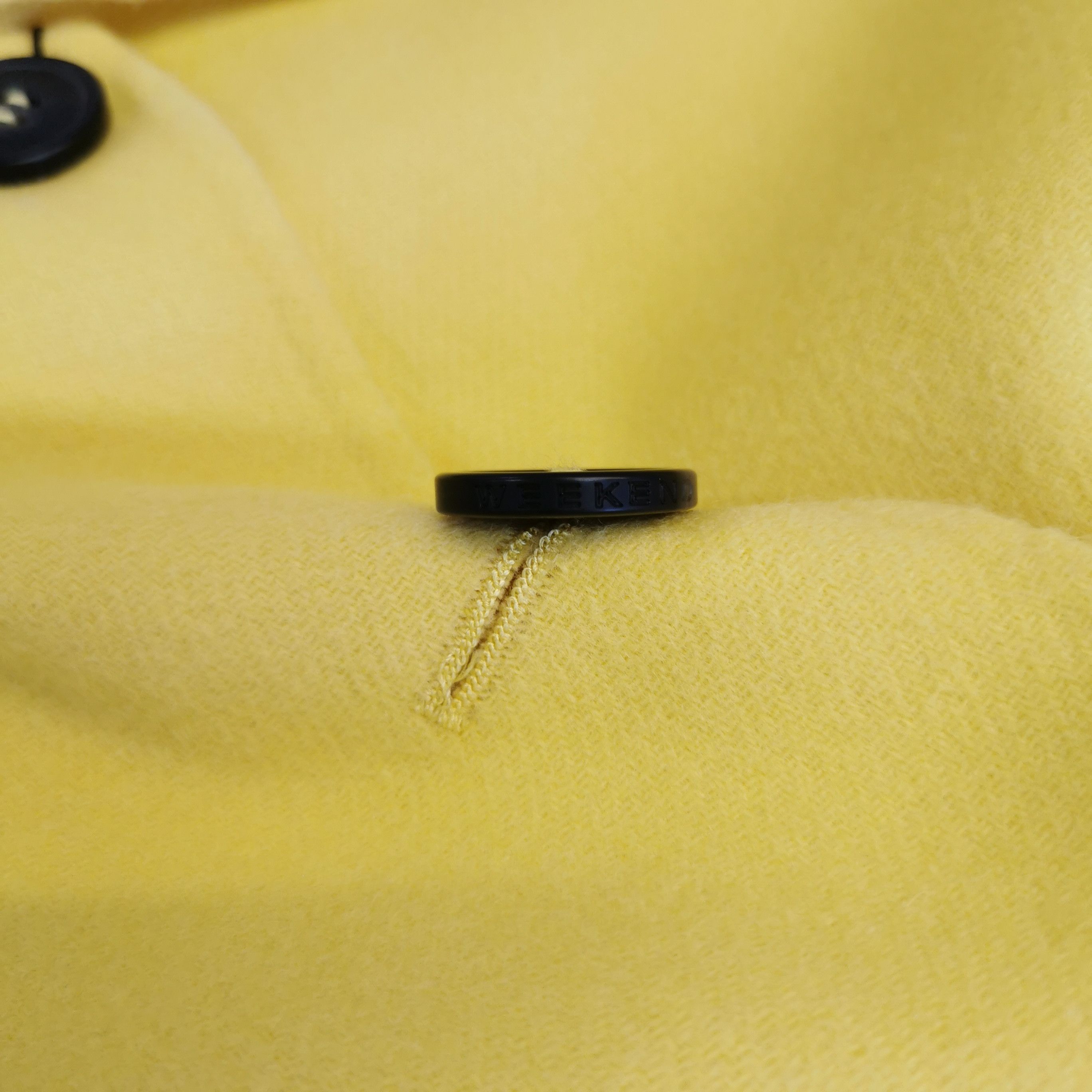 Weekend Max Mara Weekend Max Mara Yellow Wool Blend Lapel Coat XS/US2 Size XS / US 0-2 / IT 36-38 - 5 Thumbnail