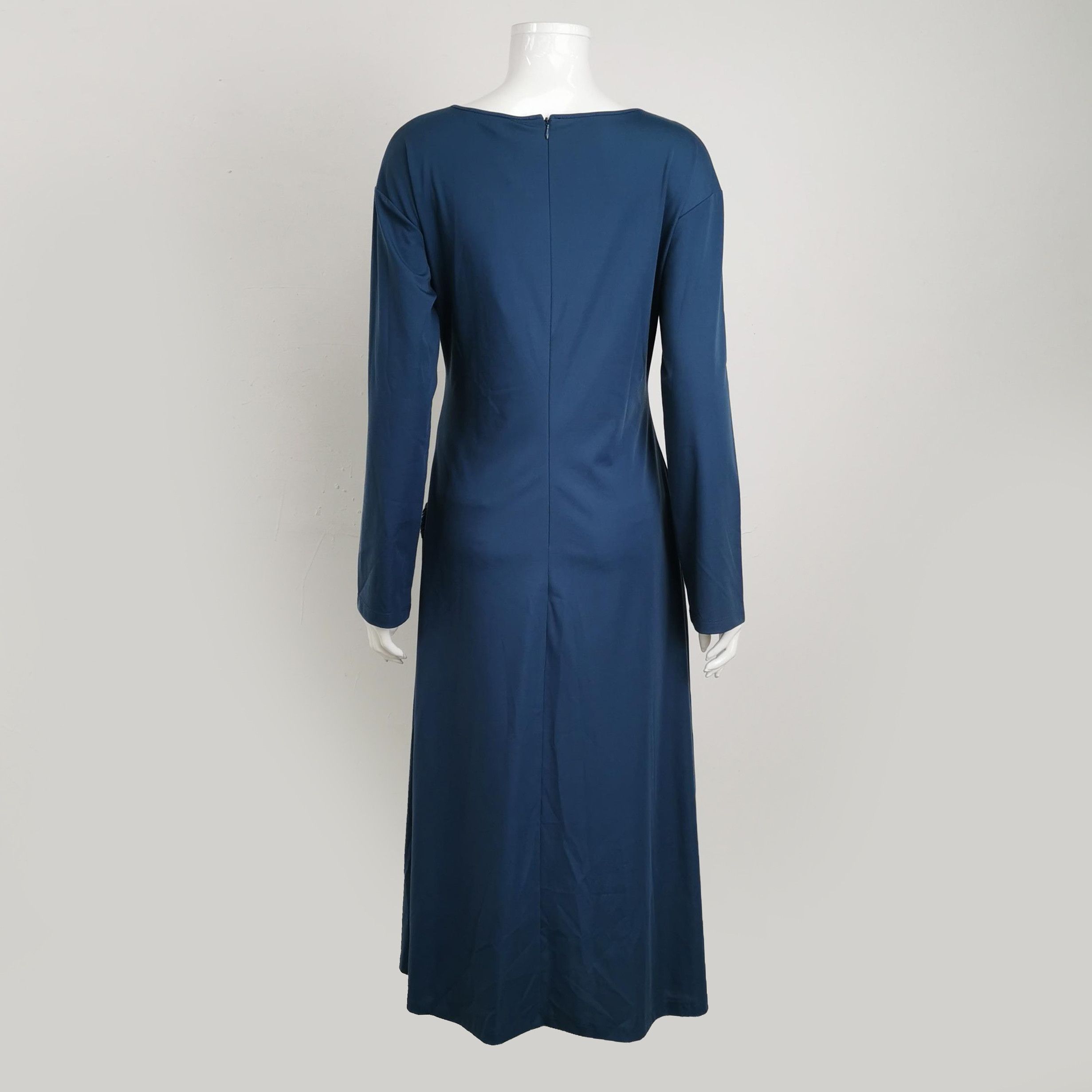 Weekend Max Mara Weekend Max Mara Blue Ruched Dress L Size L / US 10 / IT 46 - 4 Thumbnail