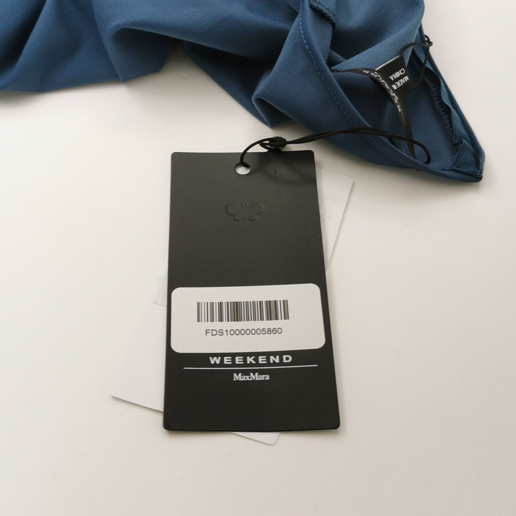 Weekend Max Mara Weekend Max Mara Blue Ruched Dress L Size L / US 10 / IT 46 - 8 Thumbnail