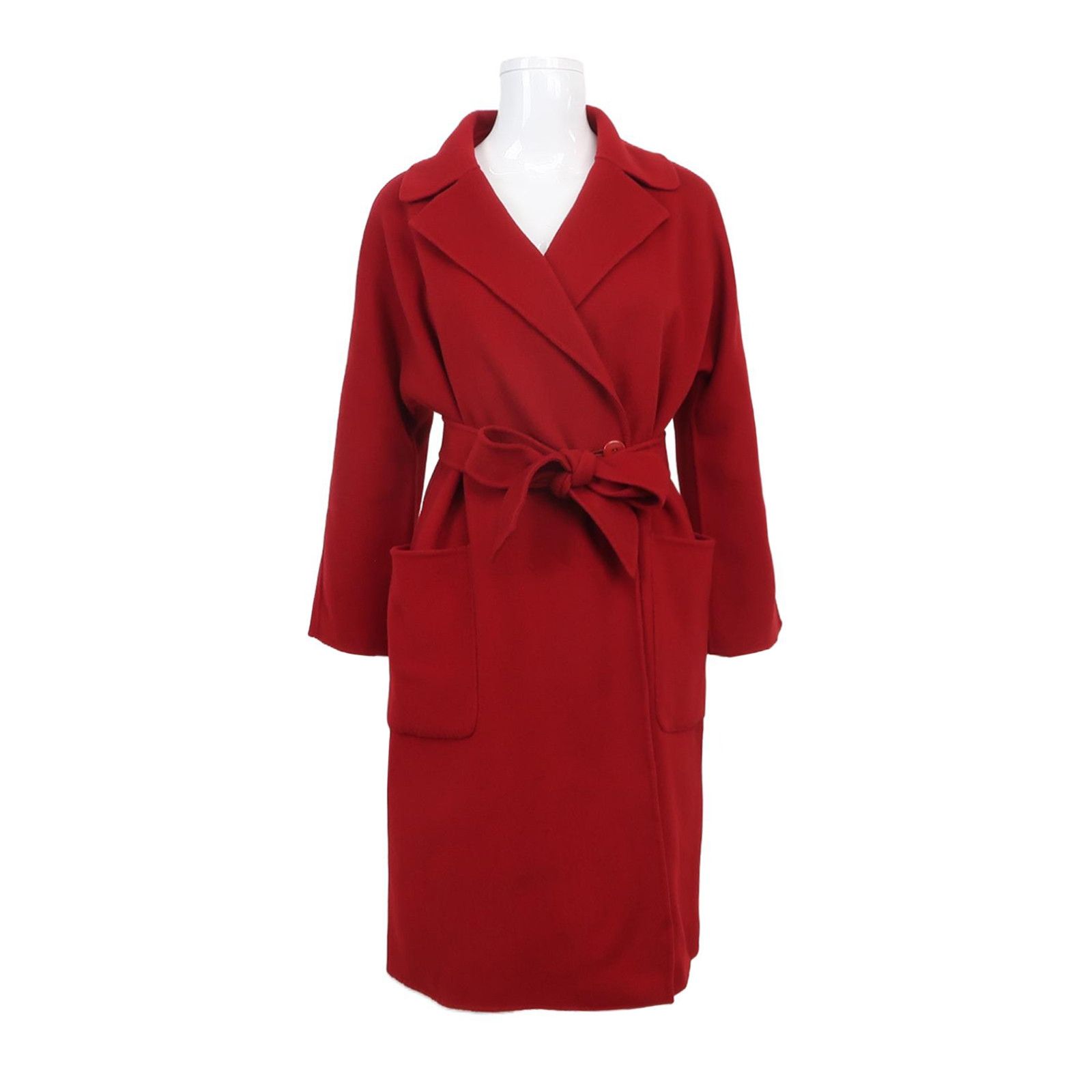 Weekend Max Mara Weekend Max Mara Wool Belted Lapel Coat US0 Size XXS / US 00 / IT 34 - 2 Thumbnail
