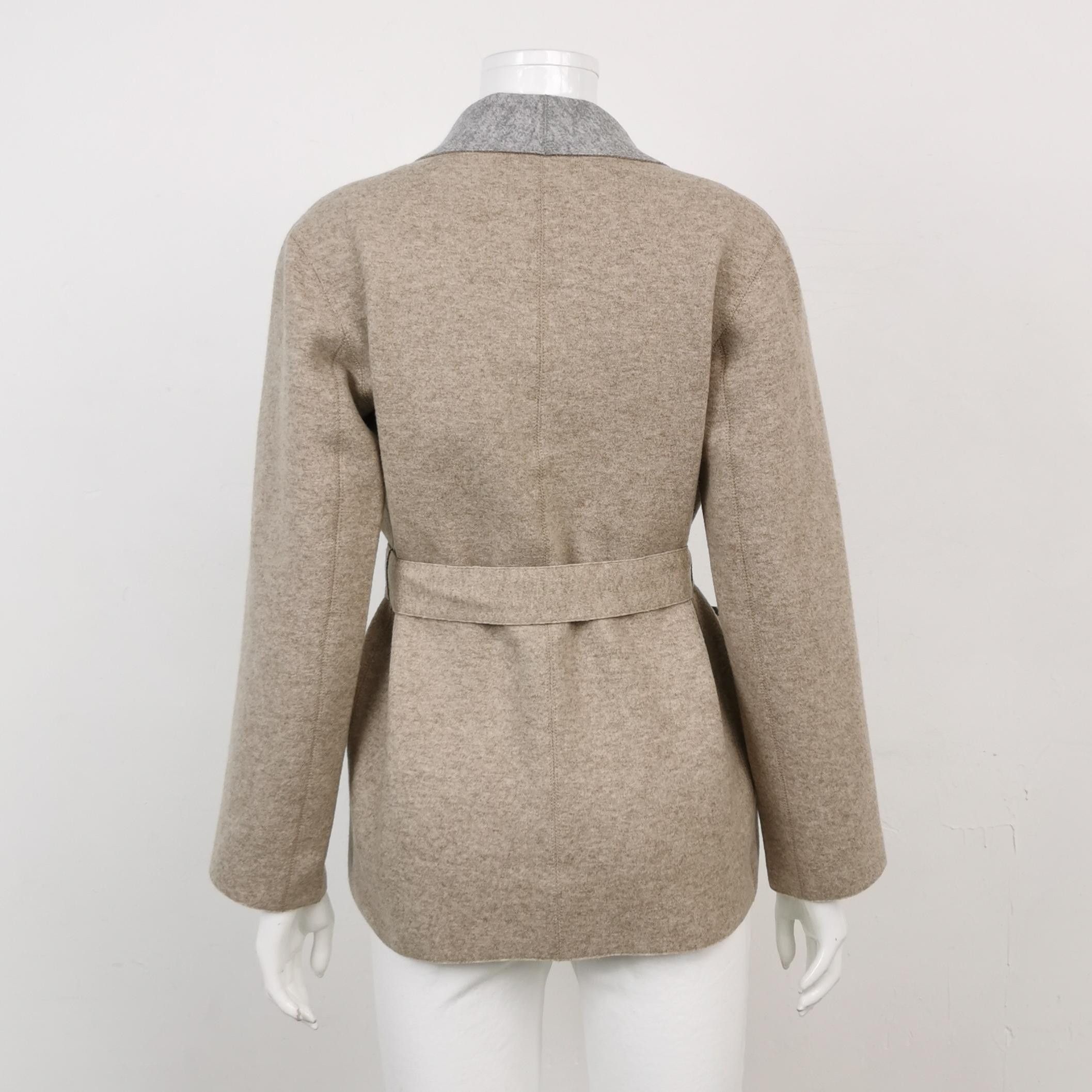 Weekend Max Mara Weekend Max Mara Wool Lapel Waist-Tie Coat US4 Size S / US 4 / IT 40 - 3 Thumbnail
