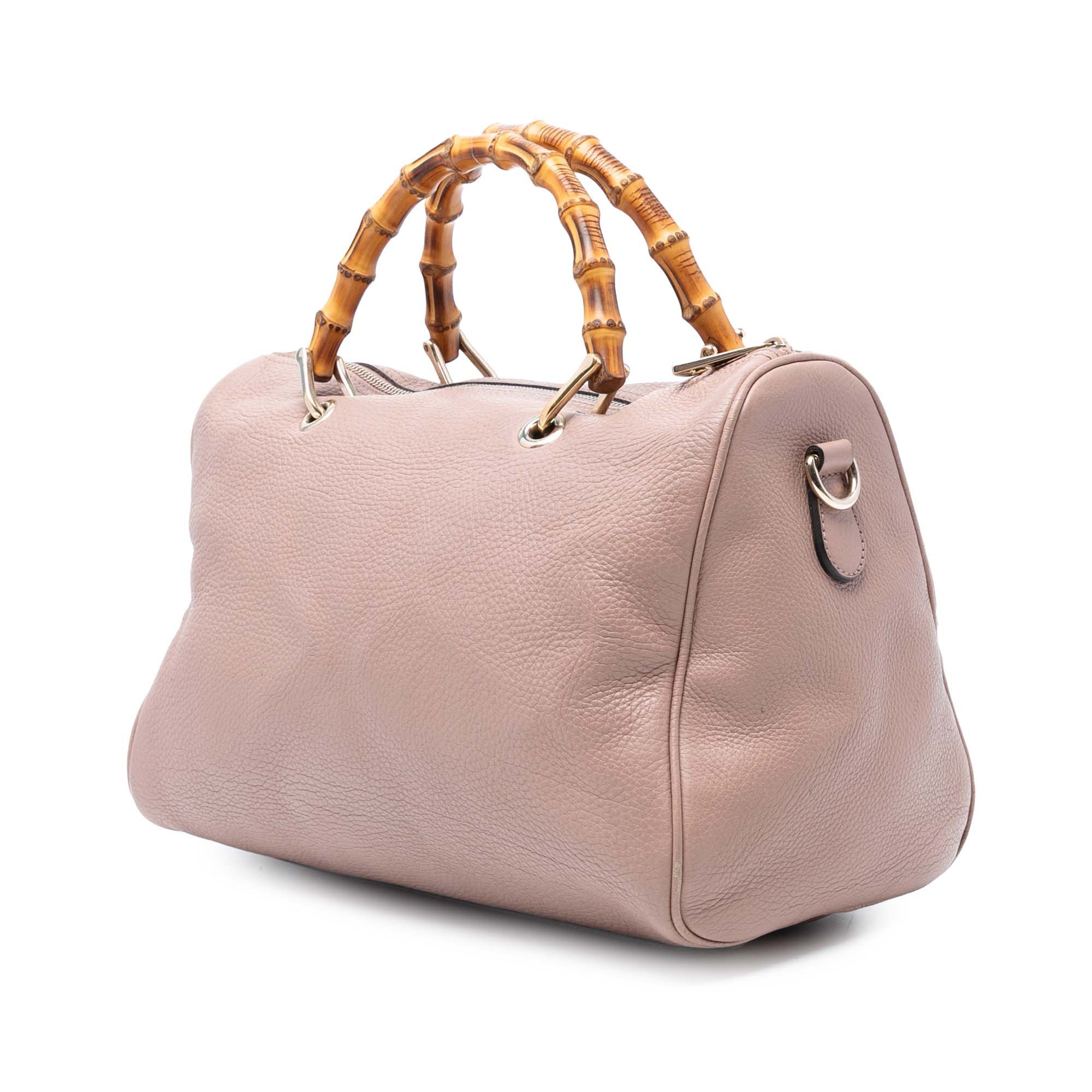 Gucci Medium Calfskin Bamboo Shopper Boston Bag Size ONE SIZE - 2 Thumbnail