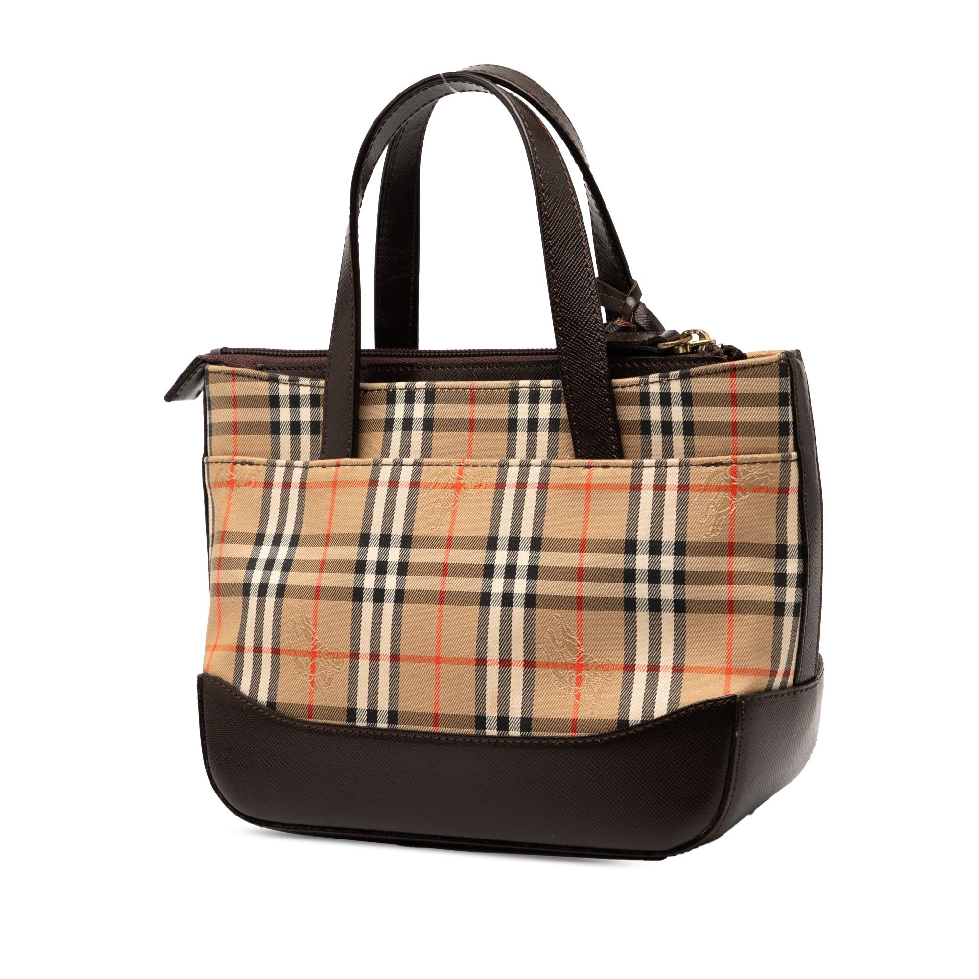 Burberry Haymarket Check Canvas Handbag Size ONE SIZE - 2 Thumbnail
