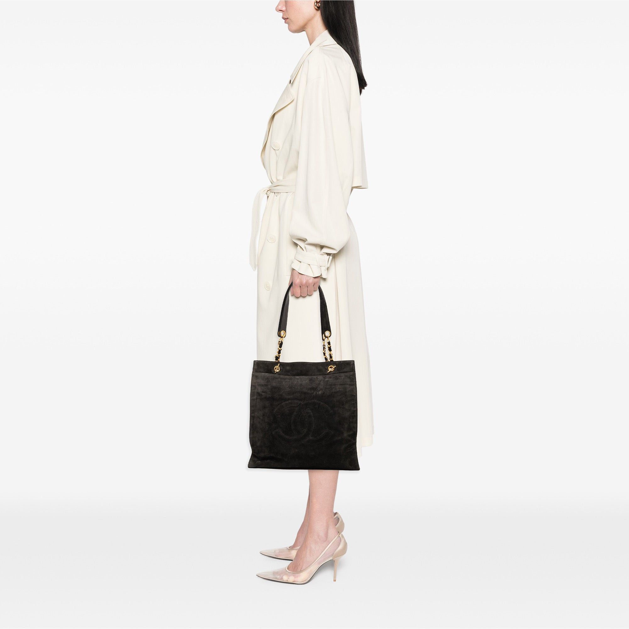 Chanel CC Suede Tote Size ONE SIZE - 7 Thumbnail