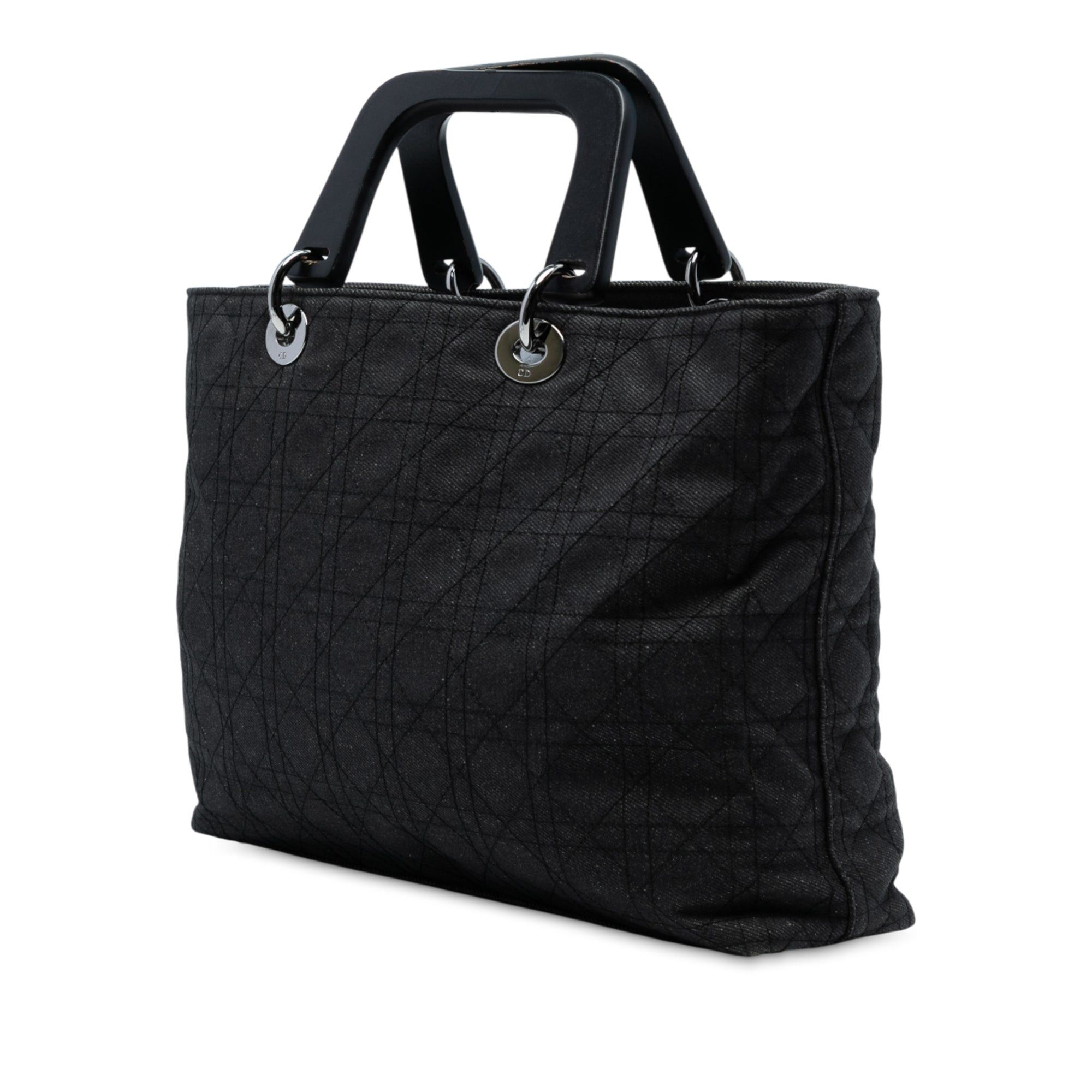 Dior Extra Large Denim Cannage Acrylic Lady Dior Size ONE SIZE - 2 Thumbnail