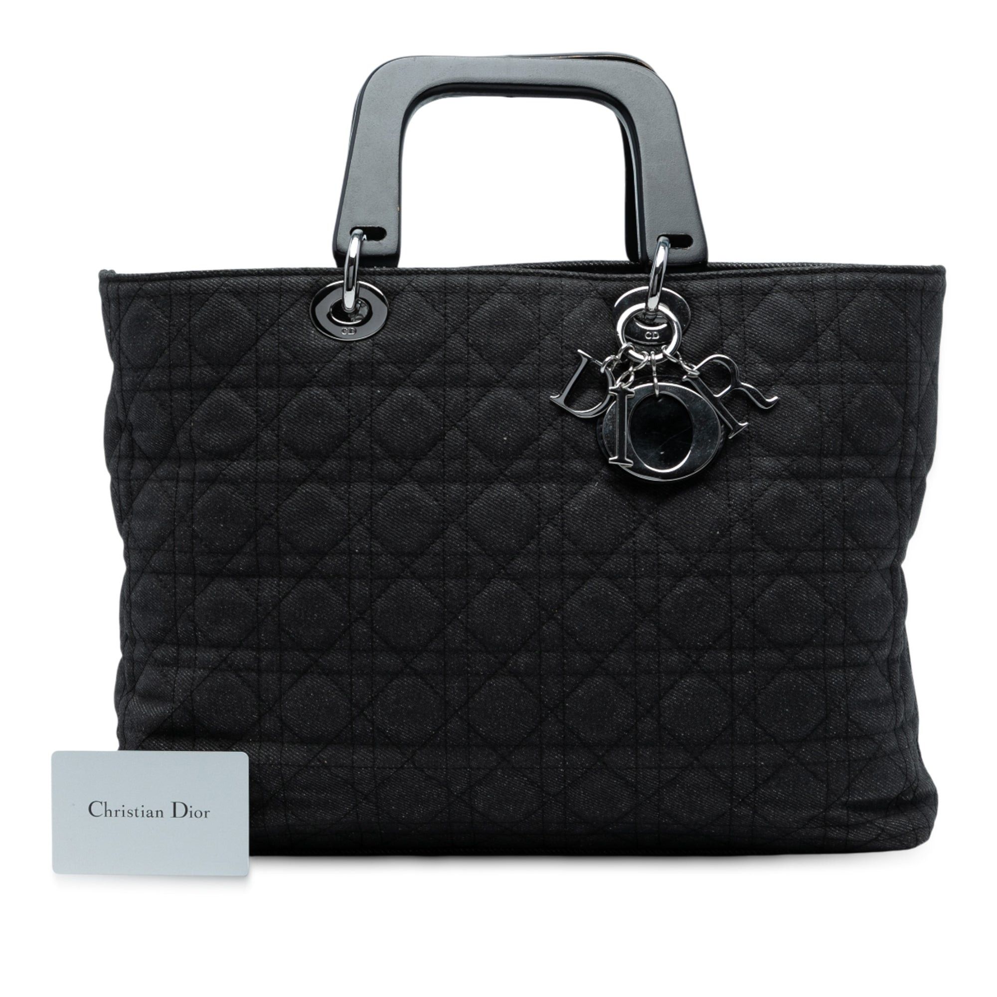 Dior Extra Large Denim Cannage Acrylic Lady Dior Size ONE SIZE - 8 Thumbnail