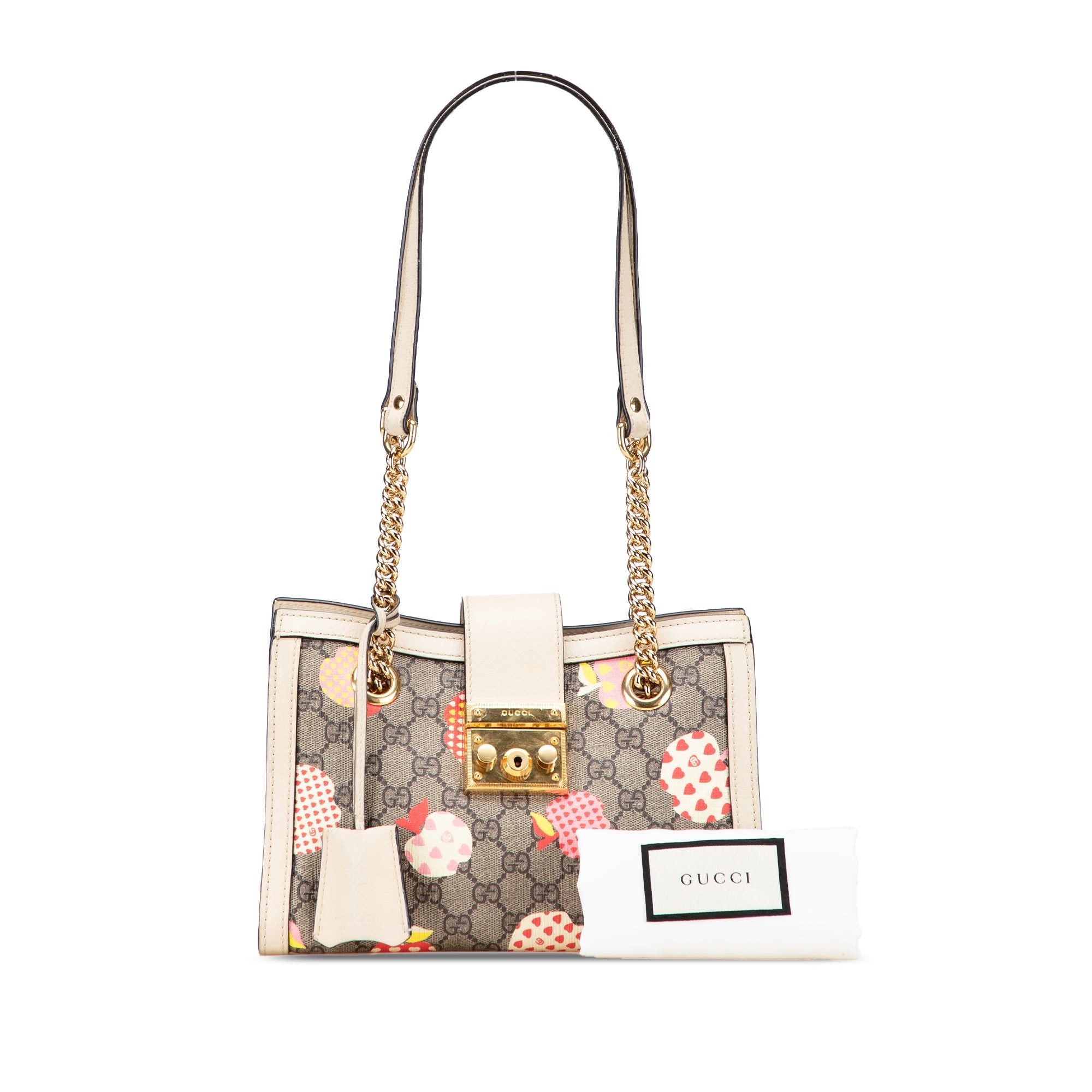 Gucci Small GG Supreme Apple Heart Padlock Tote Size ONE SIZE - 11 Thumbnail