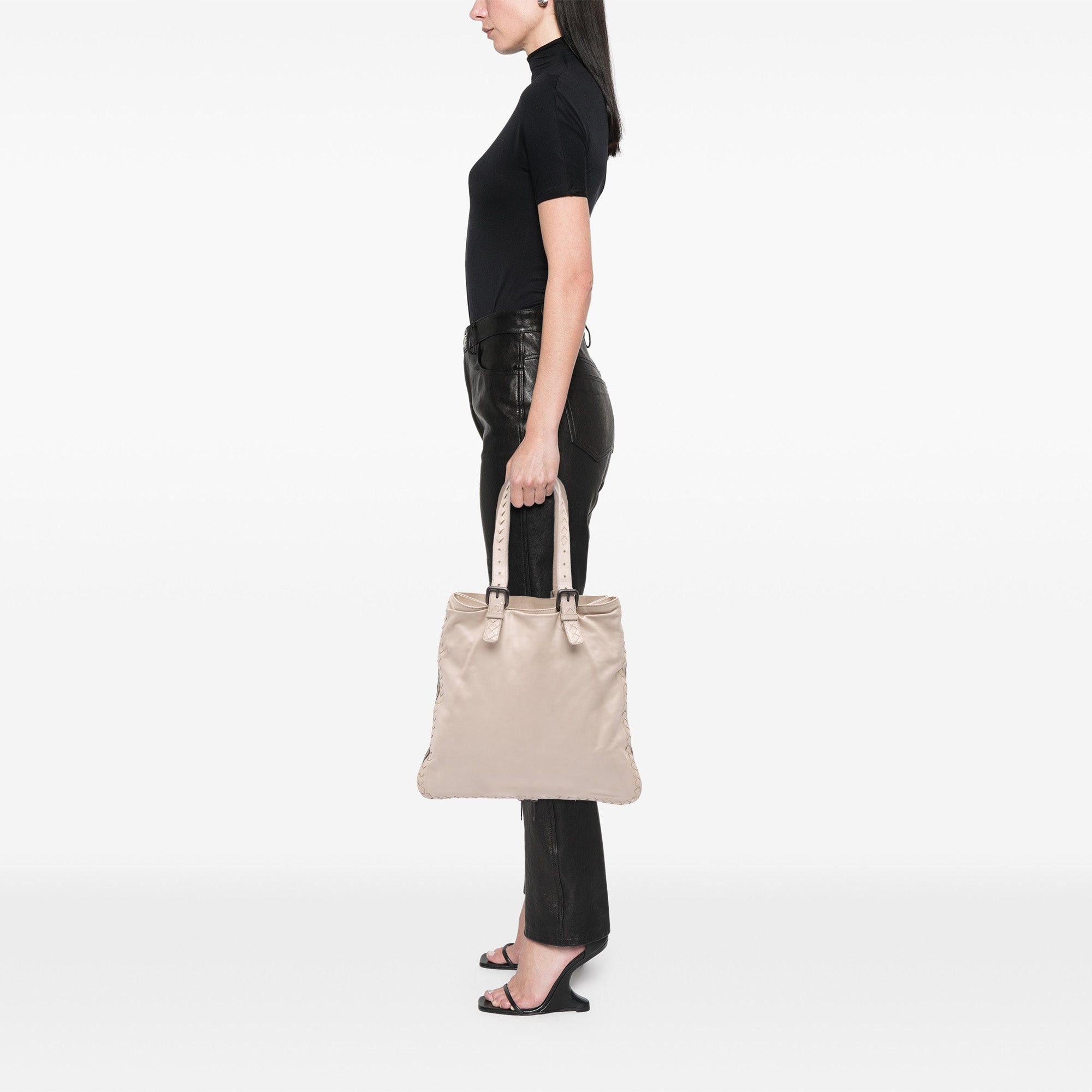 Bottega Veneta Leather Intrecciato Side Zip Tote Size ONE SIZE - 10 Thumbnail