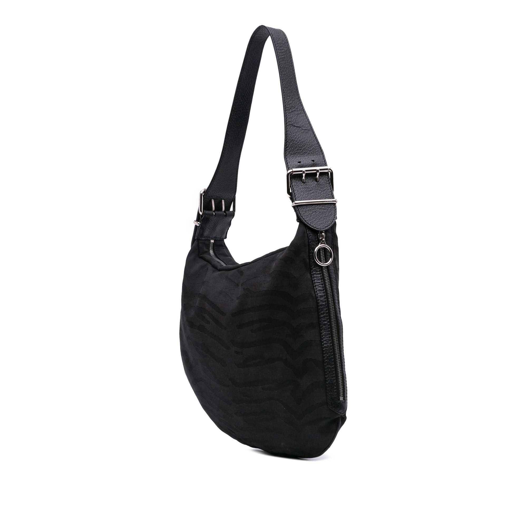 Fendi Zebra Print Canvas Oyster Hobo Size ONE SIZE - 2 Thumbnail