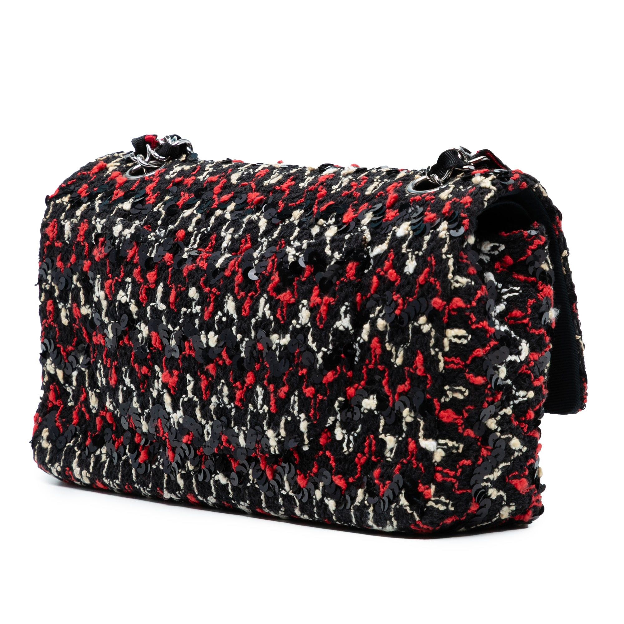 Chanel Medium Classic Tweed Sequins Double Flap Size ONE SIZE - 2 Thumbnail