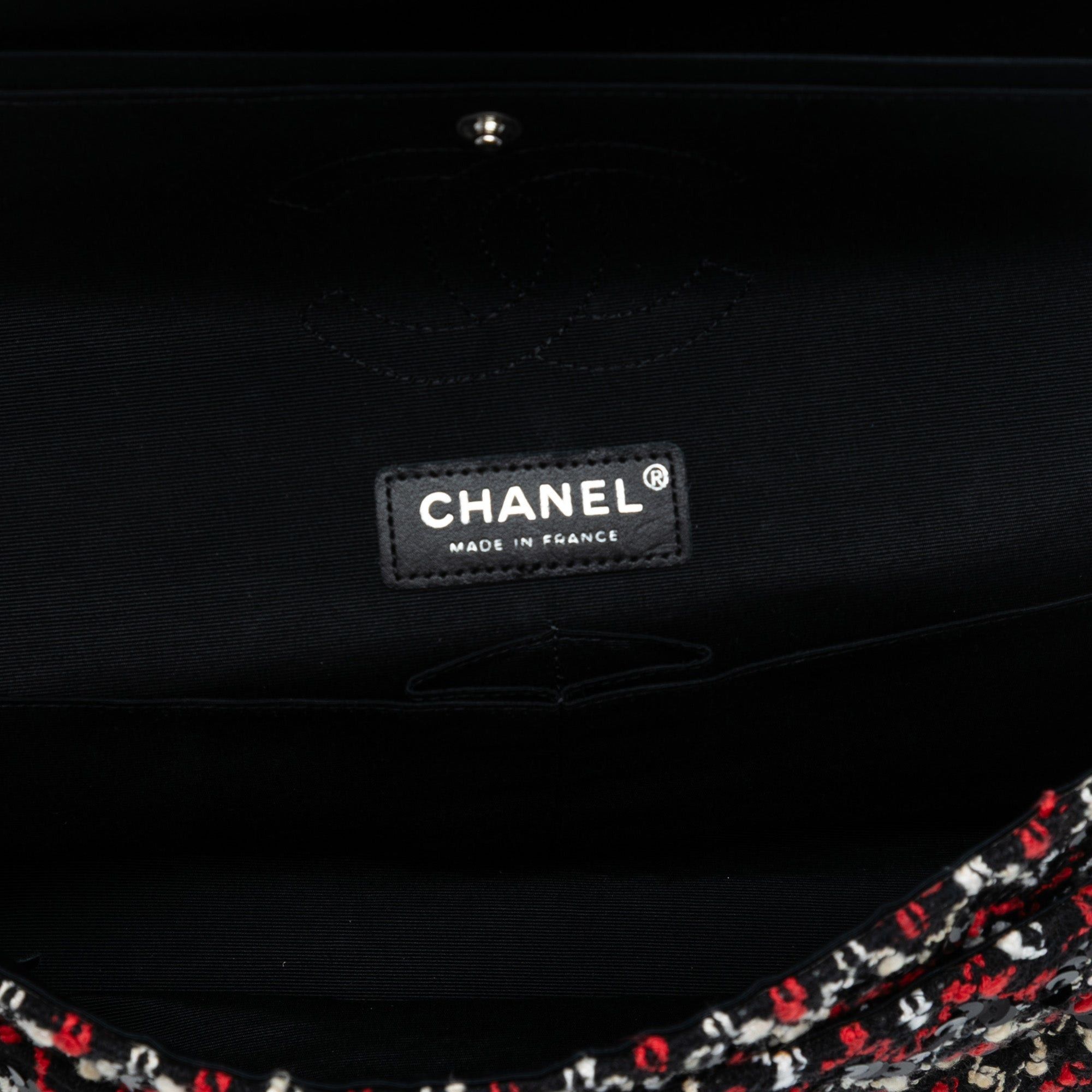Chanel Medium Classic Tweed Sequins Double Flap Size ONE SIZE - 4 Thumbnail
