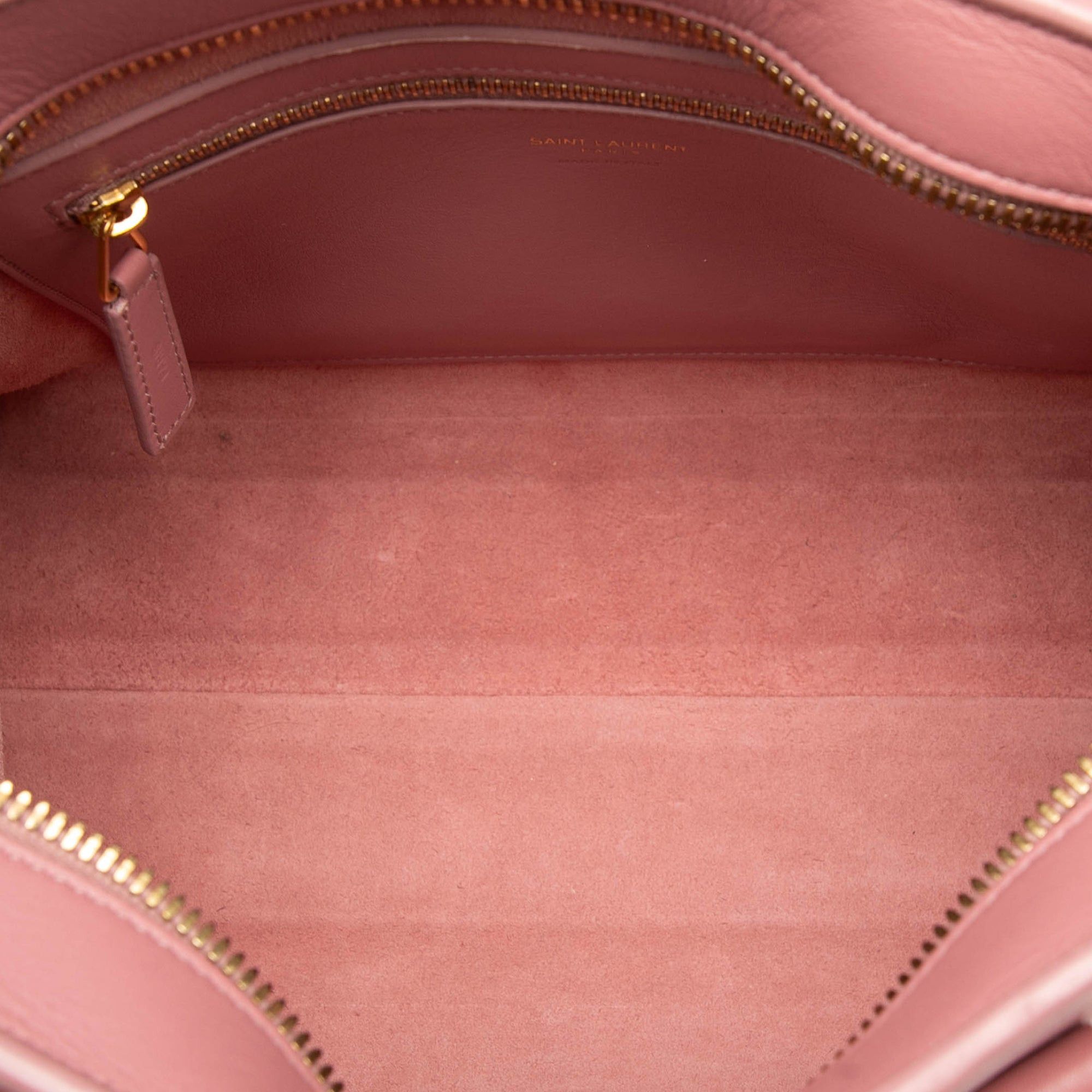 Saint Laurent Paris Small Leather Monogram Cabas Satchel Size ONE SIZE - 4 Thumbnail
