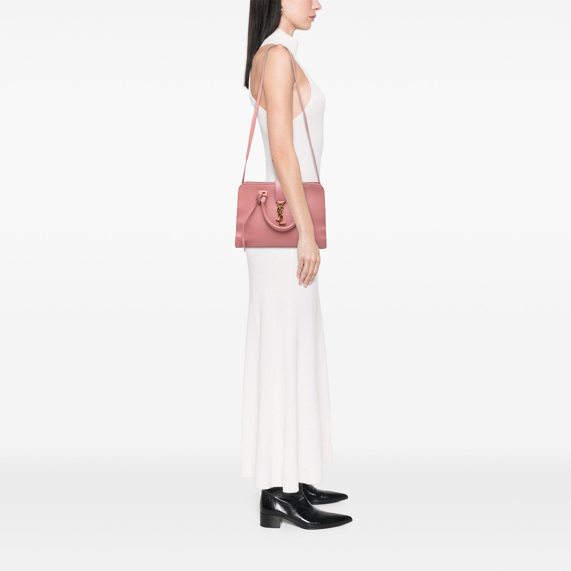 Saint Laurent Paris Small Leather Monogram Cabas Satchel Size ONE SIZE - 7 Thumbnail