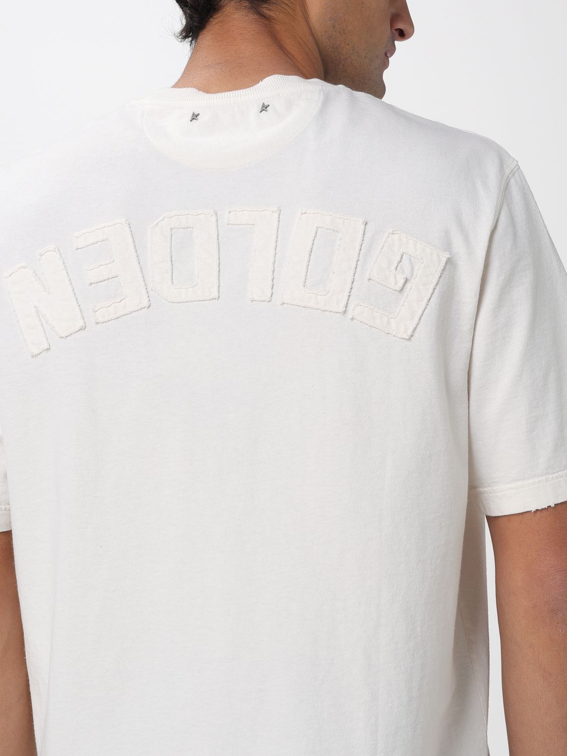Golden Goose Golden Goose T-Shirt Men Yellow Cream Size US XS / EU 42 / 0 - 3 Thumbnail