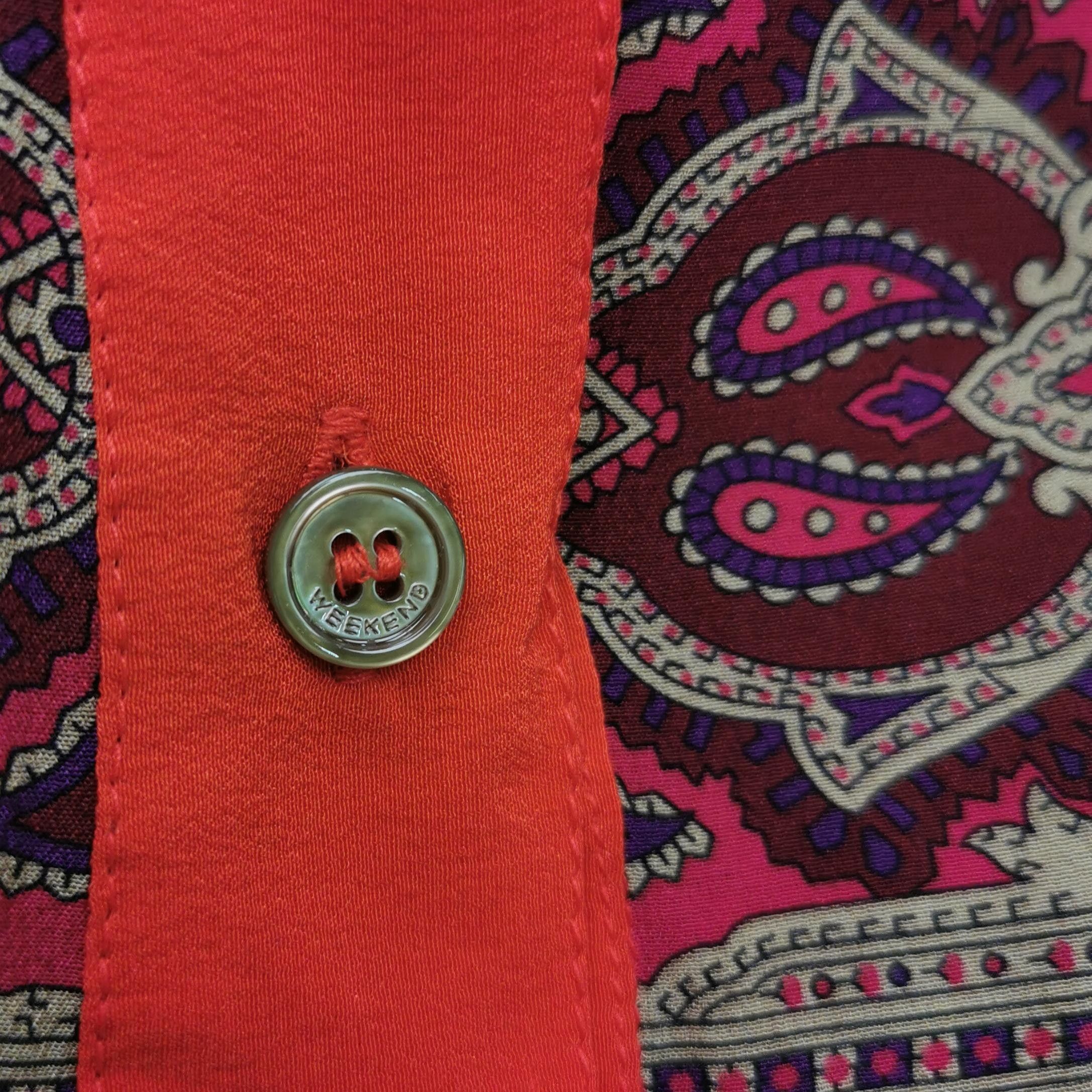 Weekend Max Mara Weekend Max Mara Silk Contrast Collar Paisley Dress US4 Size S / US 4 / IT 40 - 5 Thumbnail