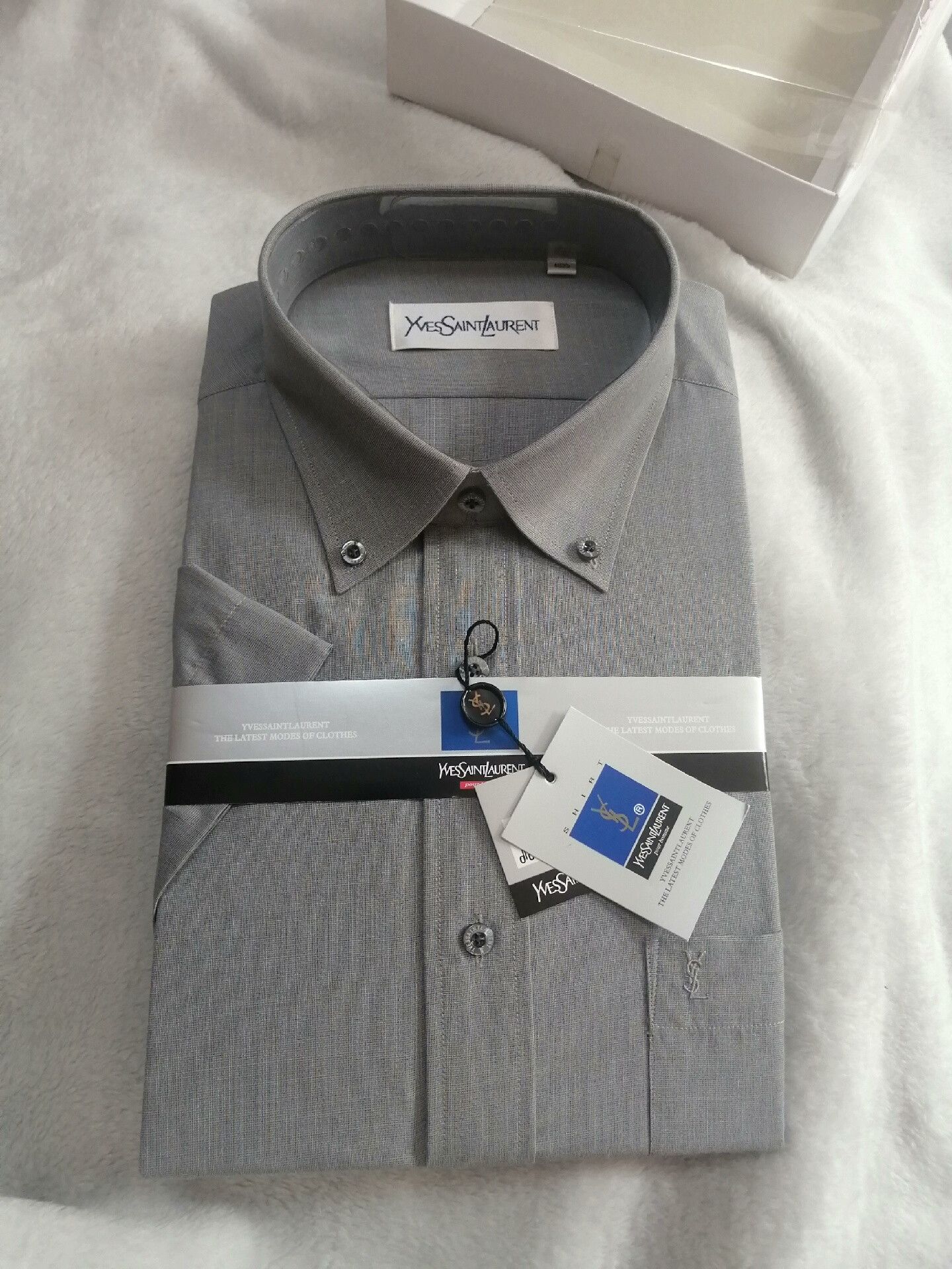 Yves Saint Laurent YSL Short Sleeve Shirt Size US M / EU 48-50 / 2 - 2 Thumbnail